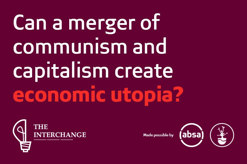 Absa's tweet photo. Do African states need to adopt socialist inclined policies to bolster development on the continent? Listen to Episode 9 of #TheInterchange @TshimongSA https://t.co/457VcFnDVG. https://t.co/NfSj4OSEhn