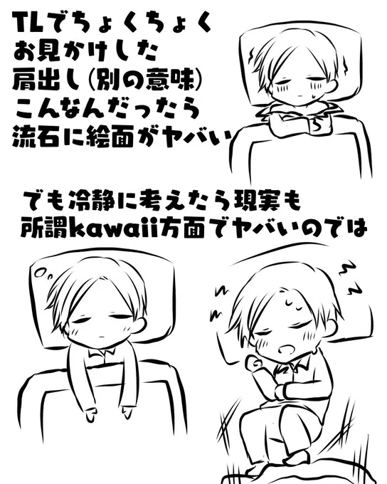 冷静に読み直しながら考えていたらemさんの寝相…うん…うん…となったのですがTLにそういう話が流れてこなくて不安になったのでスィーっとさせておいてもらいますね 