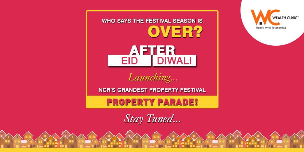Clinic_Wealth's tweet photo. Wealth Clinic is launching Property Parade – Property Ka Maha Collection with sabse awesome offers in NCR. Wish to find out more about this grandest event? Stay tuned with us! #PropertyParade #Deals #Properties #BigOffers #RealEstateCarnival #Savings #Investment #WealthClinic https://t.co/xlPK4kel5o
