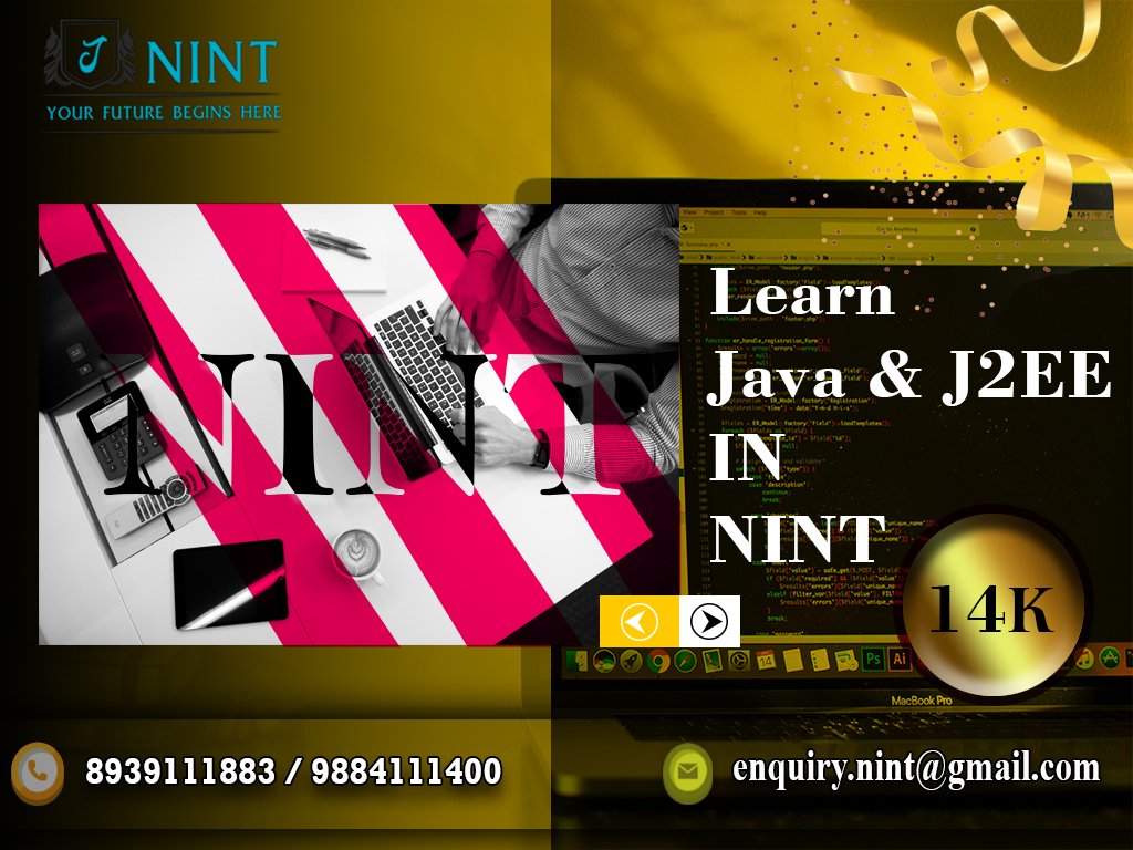 nint_ims's tweet image. Java/J2EE courses in chennai at NINT is offered by experienced IT professionals with 10+ years of experience in software development industry.
☎️ 8939111432 / 8939111883 / 9884111400
🌐 nintedu.com/java-j2ee/
#Java #Java_Training_Institute #Java_Training #J2EE #education