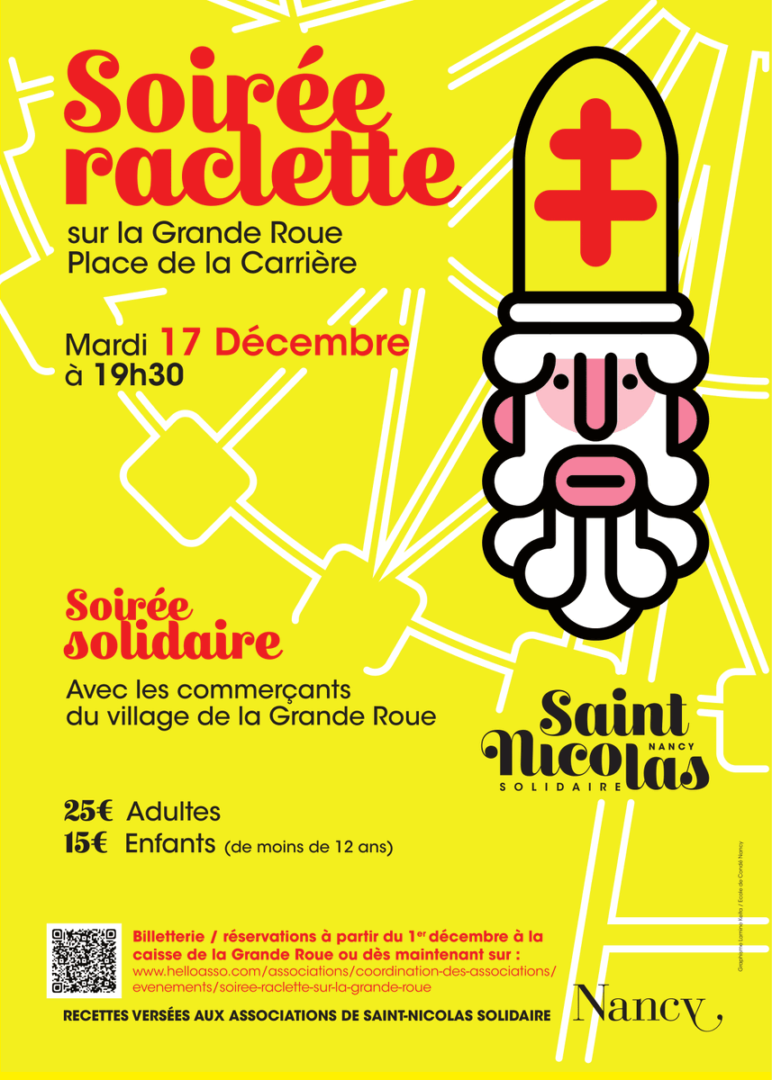 La Banque Alimentaire et la Coordination des associations ont le plaisir de vous proposer deux événements à l'occasion des festivités de la Saint Nicolas : un Concert baroque de l'Achéron et une soirée raclette sur la Grande Roue.  #SaintNicolas #Nancy #Solidarité