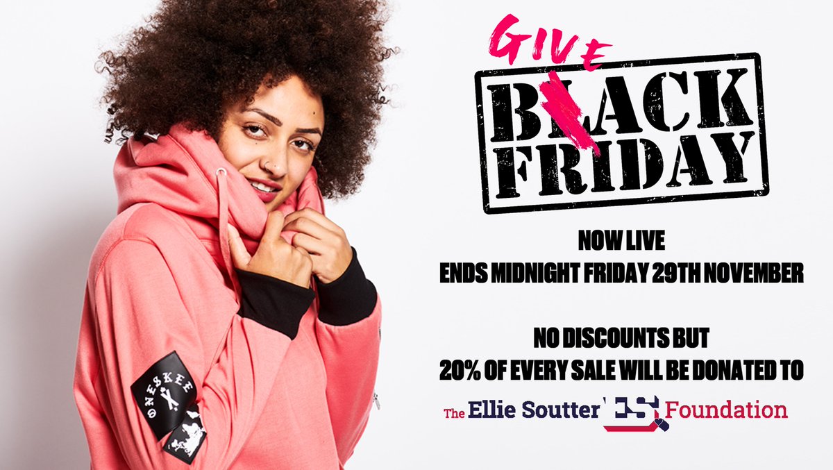 This week we're going #antiblackfriday with our #givebackfriday campaign.  #Oneskee are donating 20% of all sales this week to the Ellie Soutter Foundation <a href="/EllieSoutterFND/">The Ellie Soutter Foundation</a>  #EllieSoutterFND #blackfriday #blackfridayuk #winterishere #skiing #snowboarding