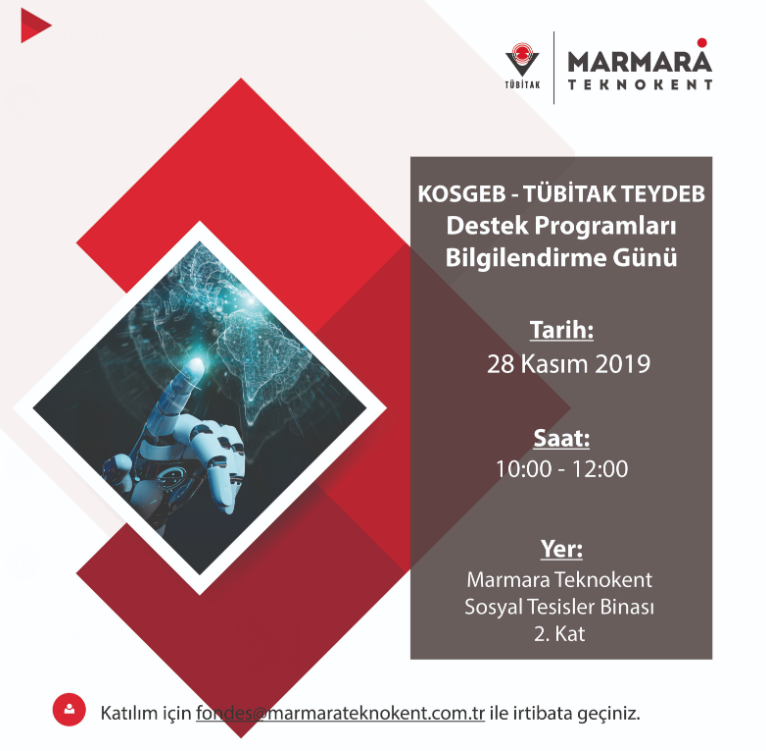 KOSGEB – TÜBİTAK TEYDEB Destek Programları Bilgilendirme Günü
basin.ybu.edu.tr/?p=35055
#ÜniversitemAYBÜ #tübitak #teydeb #teşvik
 <a href="/profdriaydinli/">Prof.Dr.İbrahim AYDINLI</a> <a href="/aricankazim/">Musa Kazım ARICAN</a> <a href="/Tubitak/">TÜBİTAK</a> <a href="/ybunikonsey/">AYBÜ Öğrenci Konseyi</a> <a href="/ybuarge/">YBÜ Ar-Ge </a> @ybubiltek <a href="/ybumuhendislikf/">AYBÜ MÜHENDİSLİK VE DOĞA BİLİMLERİ FAKÜLTESİ</a> <a href="/aybuodak/">ODAK</a> <a href="/ybuabgenclik/">YBÜ AB Gençlik Proje</a> <a href="/ybubilgi/">Ybu Bilgi Topluluğu</a> <a href="/ybuhavacikulubu/">AYBÜ Havacılık Kulübü</a>