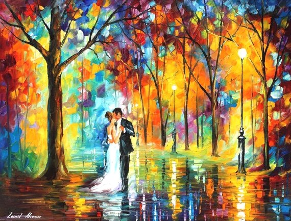 RAINY WEDDING — PALETTE KNIFE Oil Painting On Canvas By Leonid Afremov afremov.com/rainy-wedding-…
#finearts #wallartdecor #colorful_interior
