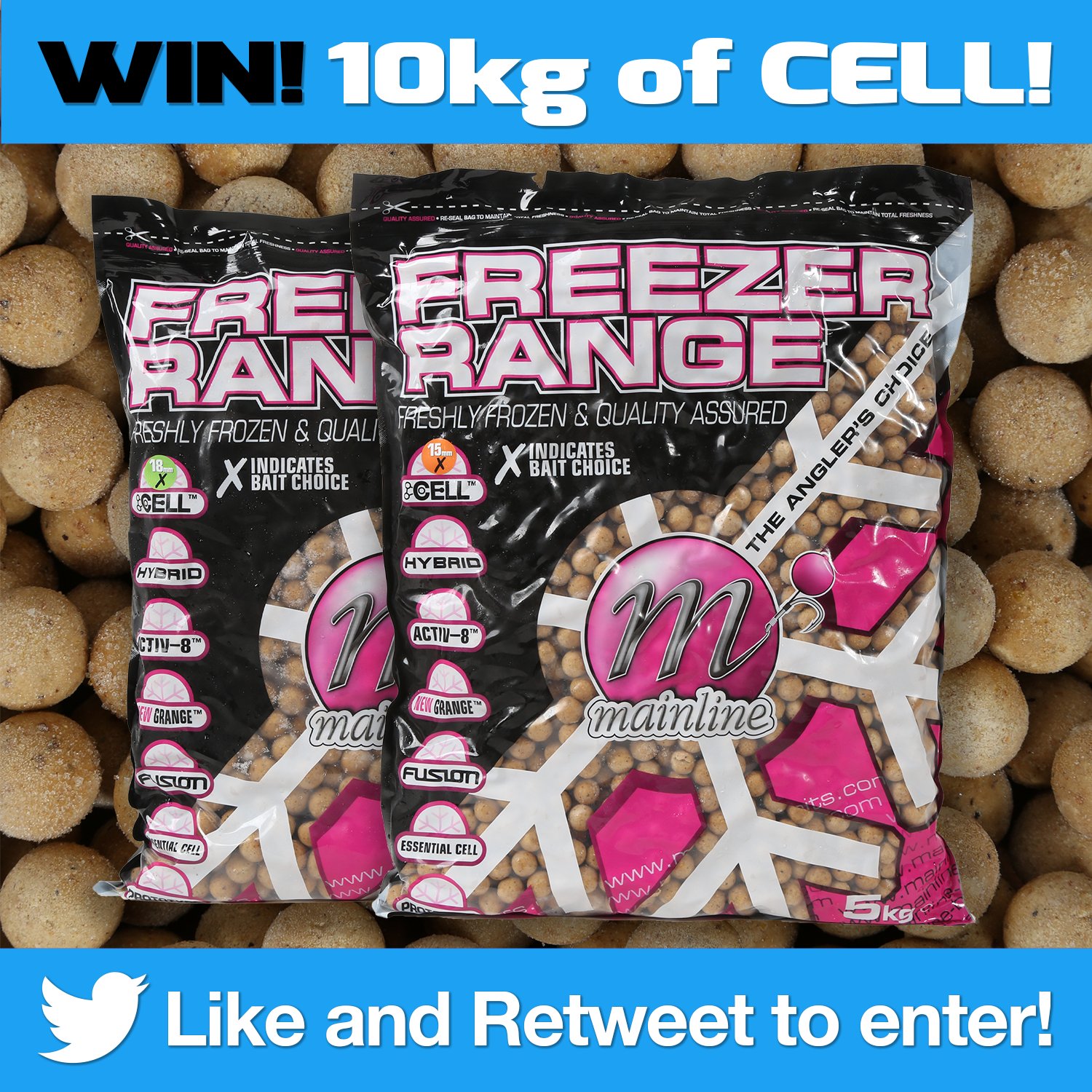 Fabrikant Niet genoeg Evacuatie Mainline Baits Official on Twitter: "Who wants to win 10kg of Cell boilies!  All you have to do is LIKE and RETWEET this post for your chance to win!  Competition ends next