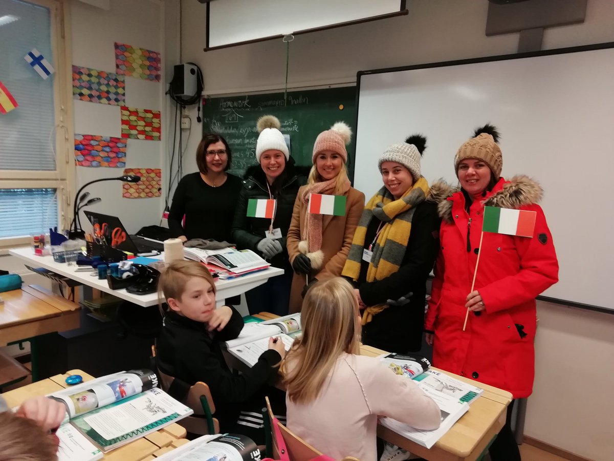 project_sprint's tweet photo. Visiting our Finnish Partner in Ruununmylly Primary School ❄️#ICTproject @ErasmusIreland @EUErasmusPlus https://t.co/74eks0ZAIl