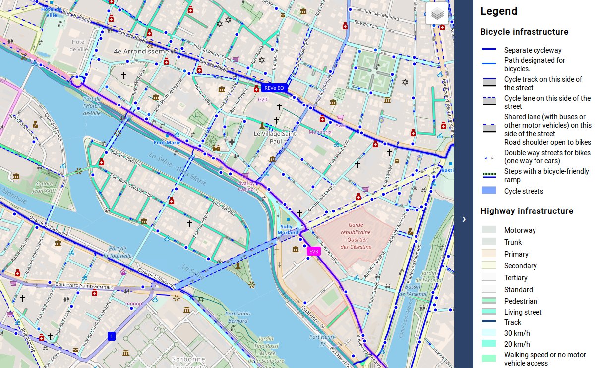 cartocite's tweet image. Ne ratez pas #CyclOSM la toute belle et toute nouvelle carte #OpenStreetMap des aménagements cyclables cyclosm.org cc @CyclOSMorg