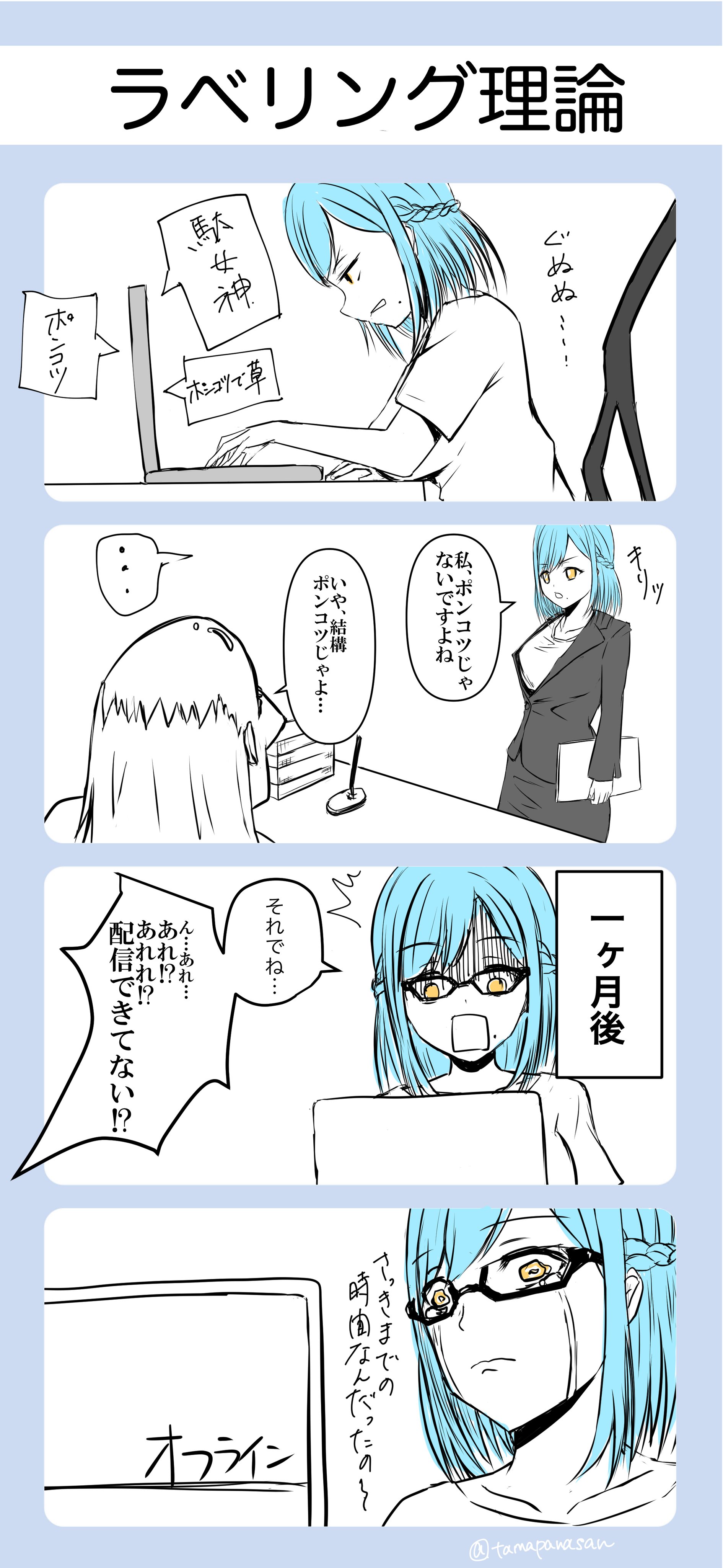 O Xrhsths 珠花 あけおめ Sto Twitter 用語劇場にじさんじその11 ラベリング理論 その人の特性は周囲から貼られた特定のレッテルで決められ ひとたびレッテルが貼られるとそのラベリングのもとにアイデンティティと行動パターンを形成するようになる という理論