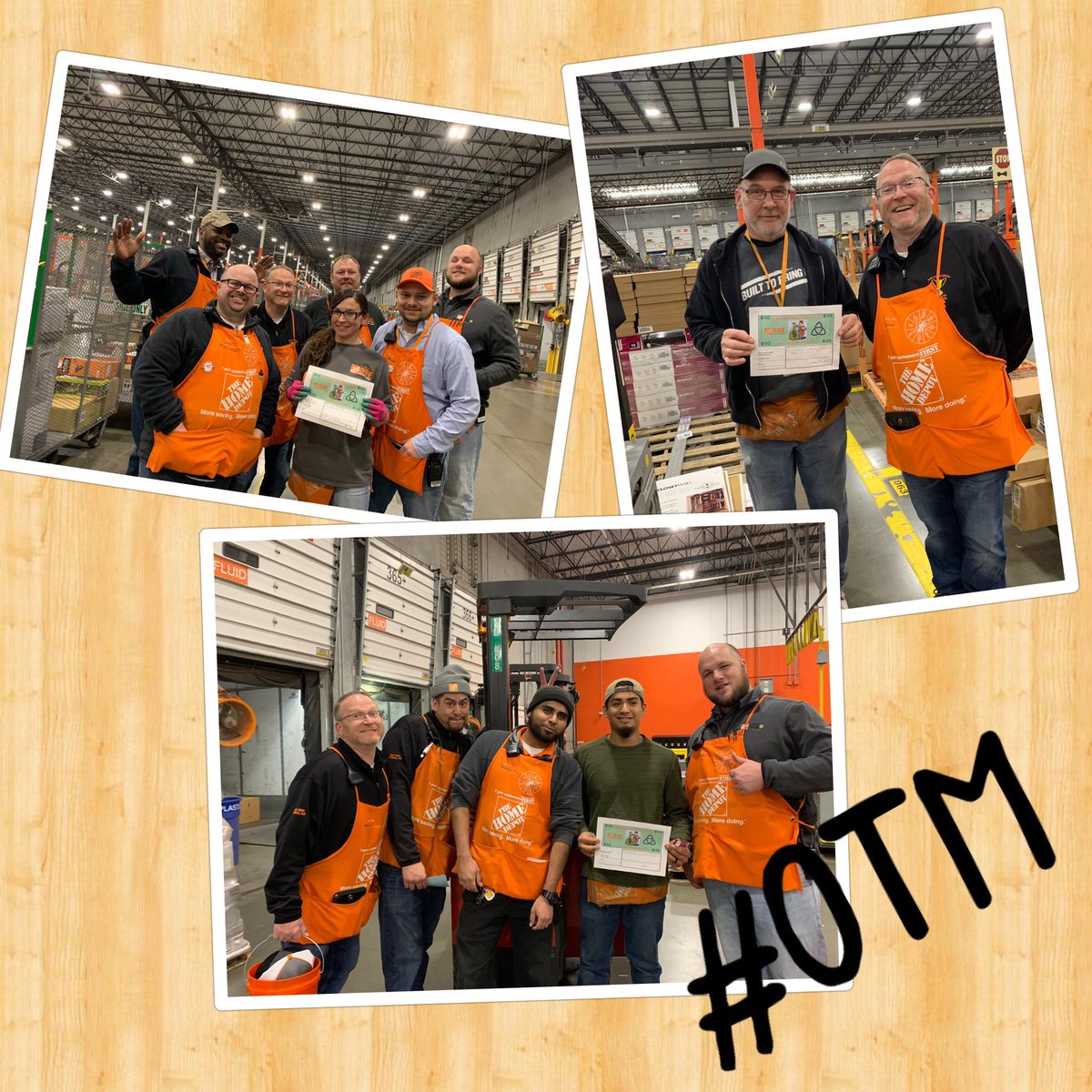SMThomas08's tweet photo. Special shoutout to #OTMBucks recipients Sarah CB, Joe PTS, and Juan IBRCV for going the extra mile while working in their departments! Keep up the amazing work team!! #HDSwag https://t.co/SIQv4CSmi4