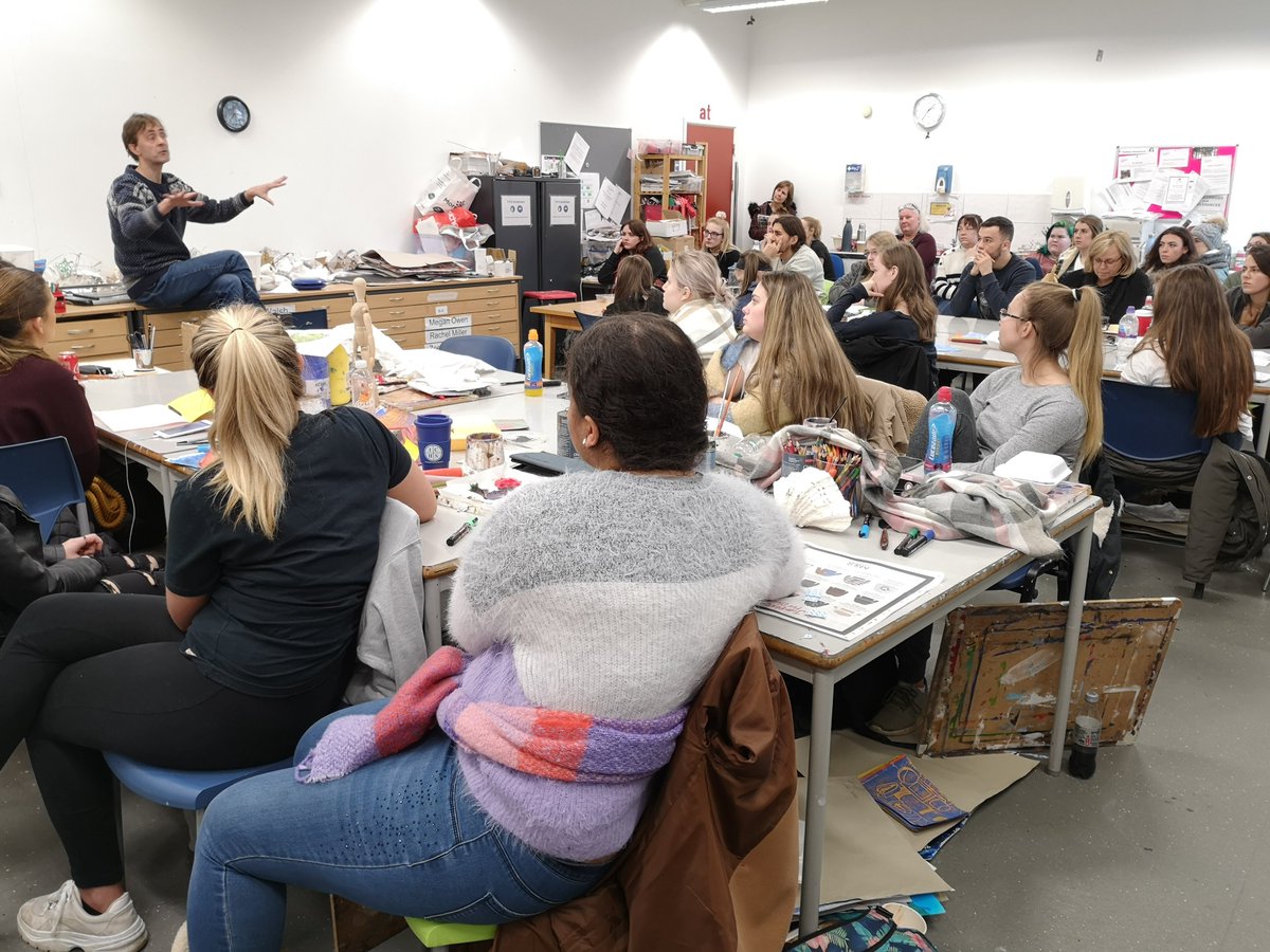 WLCollLibrary's tweet image. A huge thank you to @BookWeekScot for their support during our celebration of books and reading last week.
 
Thanks also to all students and staff who got involved and blethered about books and reading.

Our visit from Alec Finlay, a Scottish Artist and Poet was a real success.