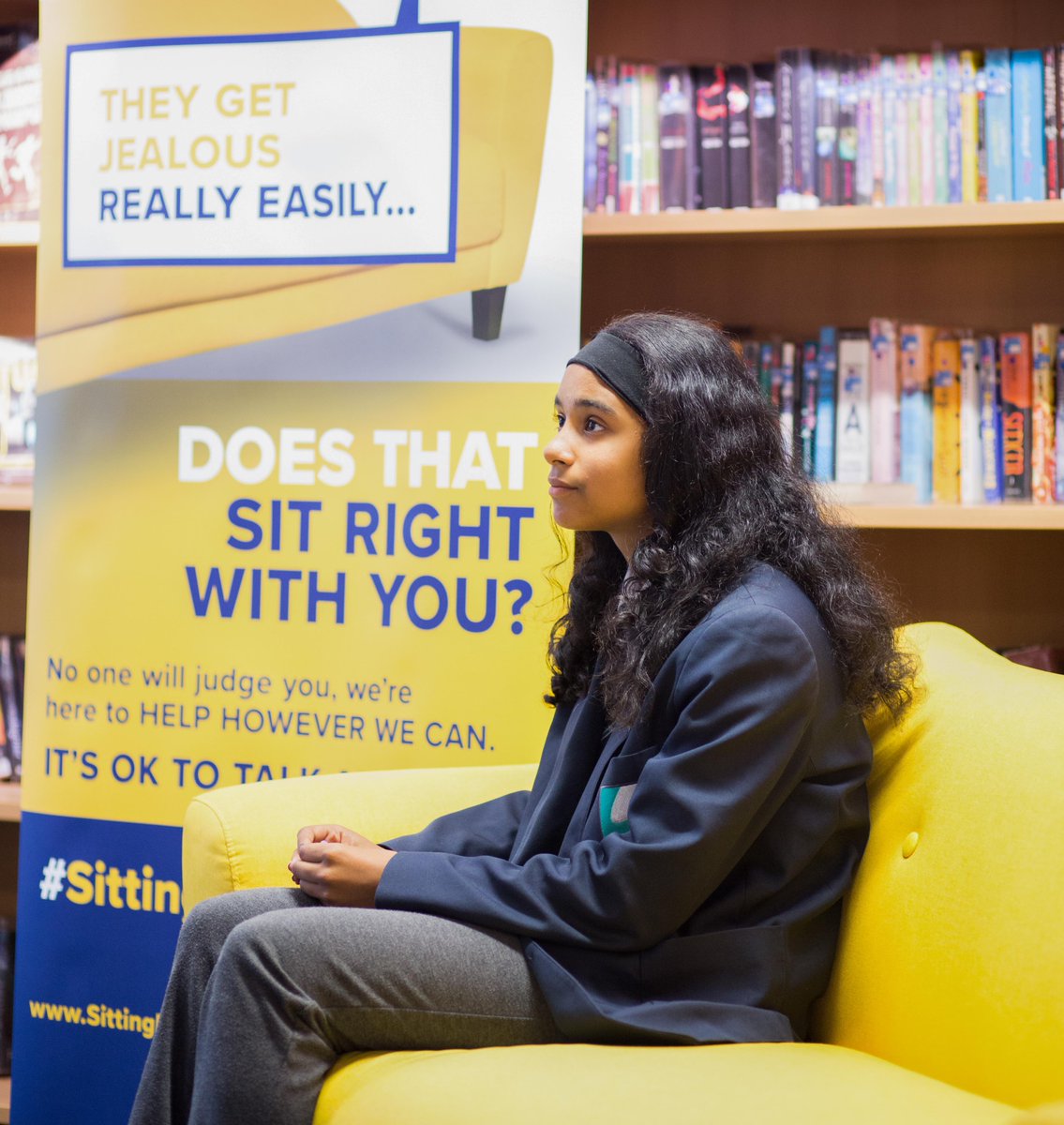 The yellow sofa is more than just a sofa. It's a place where no one will judge you, where anyone can get advice, help &amp; support

Visit SittingRightWithYou.co.uk/YoungPeople for advice, help &amp; support #SittingRightWithYou