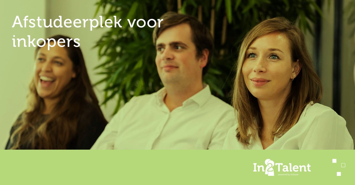 In2Talent's tweet image. Ben jij nog op zoek naar een afstudeerplek en heb je ambitie voor inkoop? Bekijk onze vacature en ontdek wat wij voor jou kunnen betekenen: bit.ly/35g5cXw