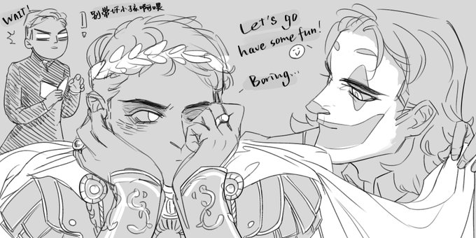 ✨Abbé du Coulmier+Emperor Commodus+Joker✨
三 代 同 堂(不是
#Quills
#Gladiator 
#joker2019 