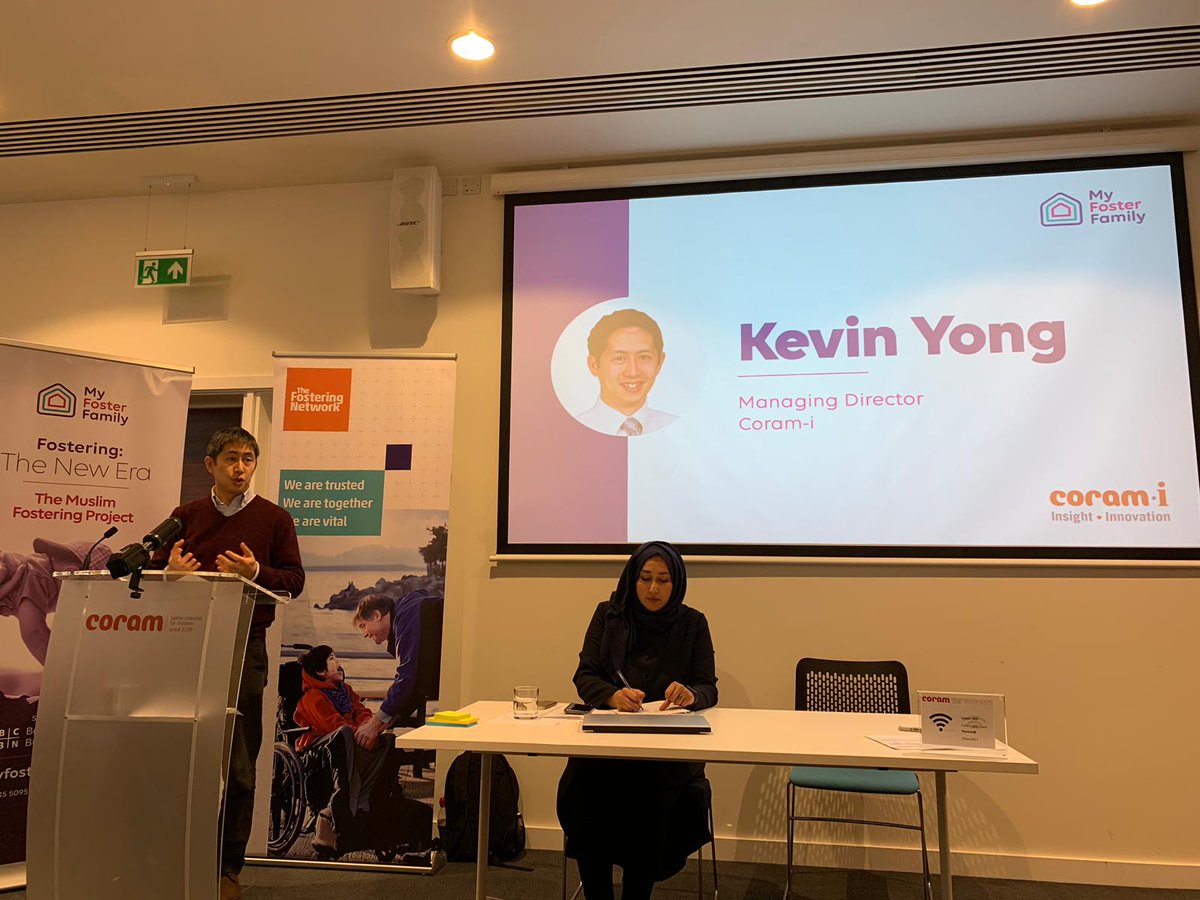 Mfosterfamily's tweet photo. Kevin Yong Managing Director of Coram speaking at the official Muslim Fostering report launch #MuslimFosteringProject https://t.co/2GeOMnMPF6
