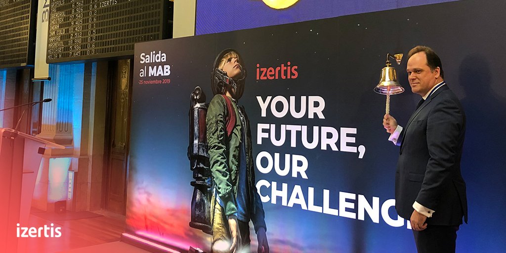 Ya es oficial, <a href="/Pablo_Martin_R/">Pablo Martín</a>, Presidente y Fundador de <a href="/IZERTIS/">Izertis</a>, realiza el toque de campana para oficializar la entrada de la compañía al #MAB.🔔