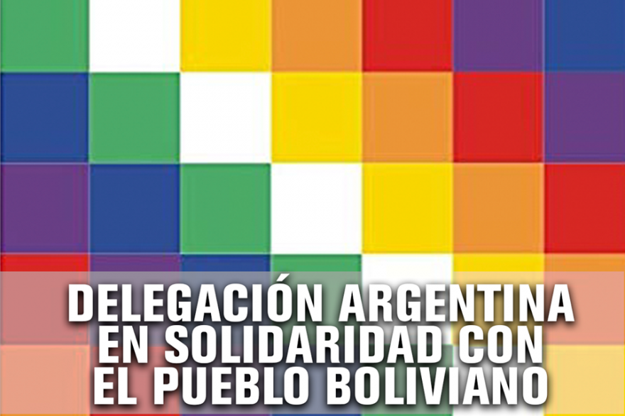FOLprensa's tweet photo. Delegación Argentina en Solidaridad con el Pueblo Boliviano
Una comitiva de referentes viajará al país vecino para tomar contacto directo con la situación y romper el cerco informativo
Mañana 11 hs conferencia de prensa en el Serpaj Piedras 730 #CABA
https://t.co/rMIbUB9xE7 https://t.co/gqDA6lNMfL