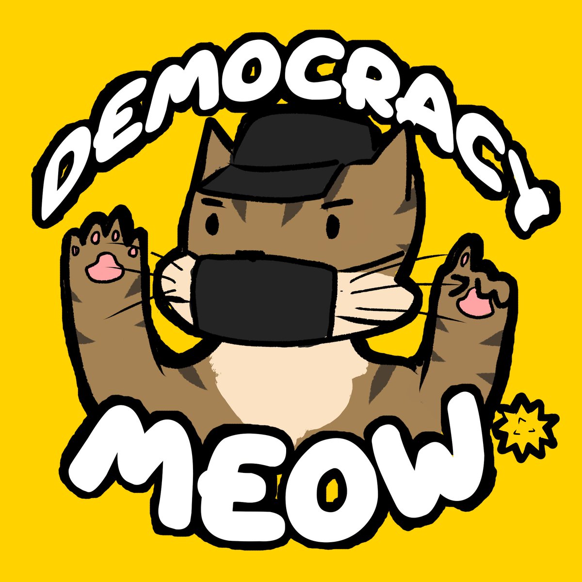 Such a happy result from the DC elections calls for an adorable drawing to go with it.  #5DemandsNot1Less #HKDemocracyMeow  #HKProtestArt