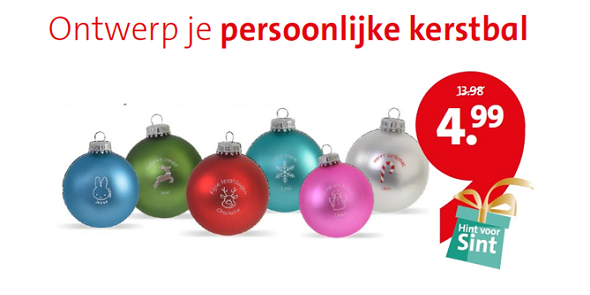 Da's origineel: als Sint-cadeautje je eigen kerstbal ontwerpen. Het kan bij ons nu ook nog eens met een mooie korting, dus houdt niets je meer tegen 😉 > bit.ly/Kerstbal19 (De code is: kerstbal) #kado #Sint #Sinterklaas #korting