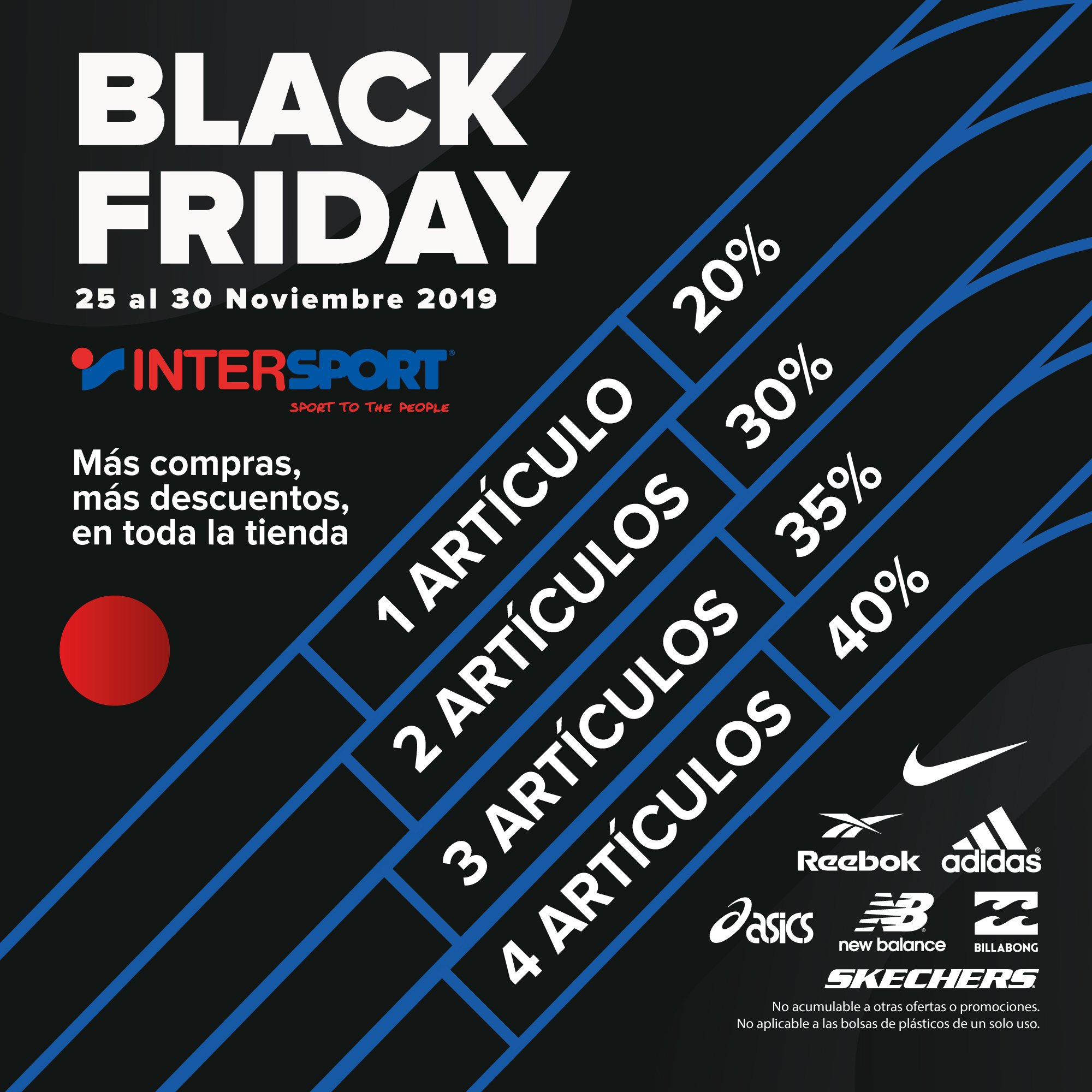 Intersport Hobby Twitter: "¿Vas a dejar escapar el #BlackFriday de #Intersport? ¡Cuanto más compras, más ¡#Descuentos en toda la tienda! esperamos en tiendas #Intersport de #Huelva y #Barbate!
