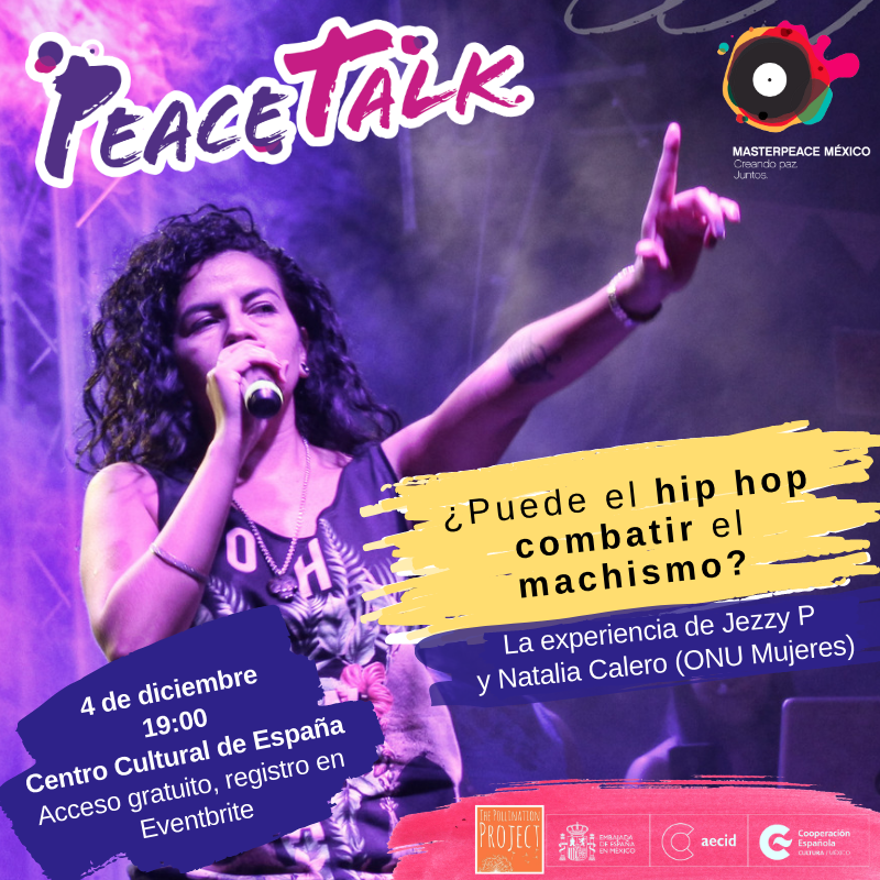MasterPeaceMex's tweet photo. Hoy, #25DeNoviembre conmemoramos el #DíadelaEliminaciónDeLaViolenciaContraLaMujer. ¿Crees que la música es un camino para combatir el machismo y la violencia contra la mujer? Intercambiemos opiniones con @jezzy_p y @nataliacaleros de @ONUMujeres en @ccemx https://t.co/KVEDkWm3w9