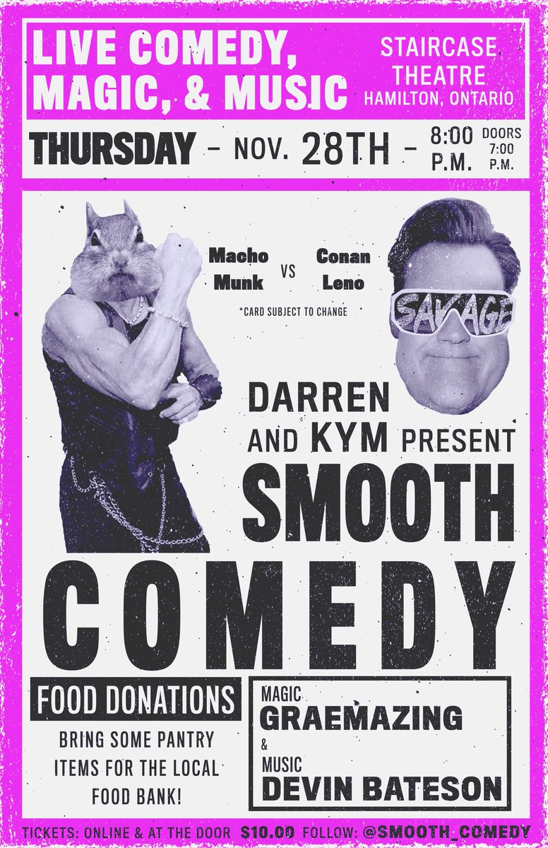 THURSDAY AT THE WORLD FAMOUS <a href="/TheStaircase/">The Staircase</a> THEATRE! COMEDY FOR THE KIDS? NOT AT ALL! COMEDY FOR NICE ADULT HUMANS? I THINK SO!