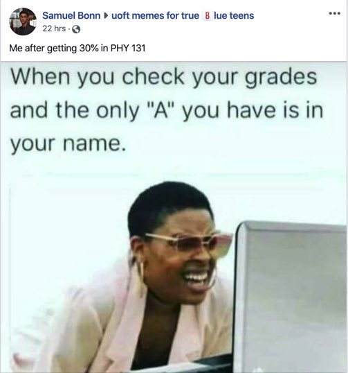 RyanAPanela's tweet photo. Literally every course I'm in #UofTears https://t.co/atH4mrdefq