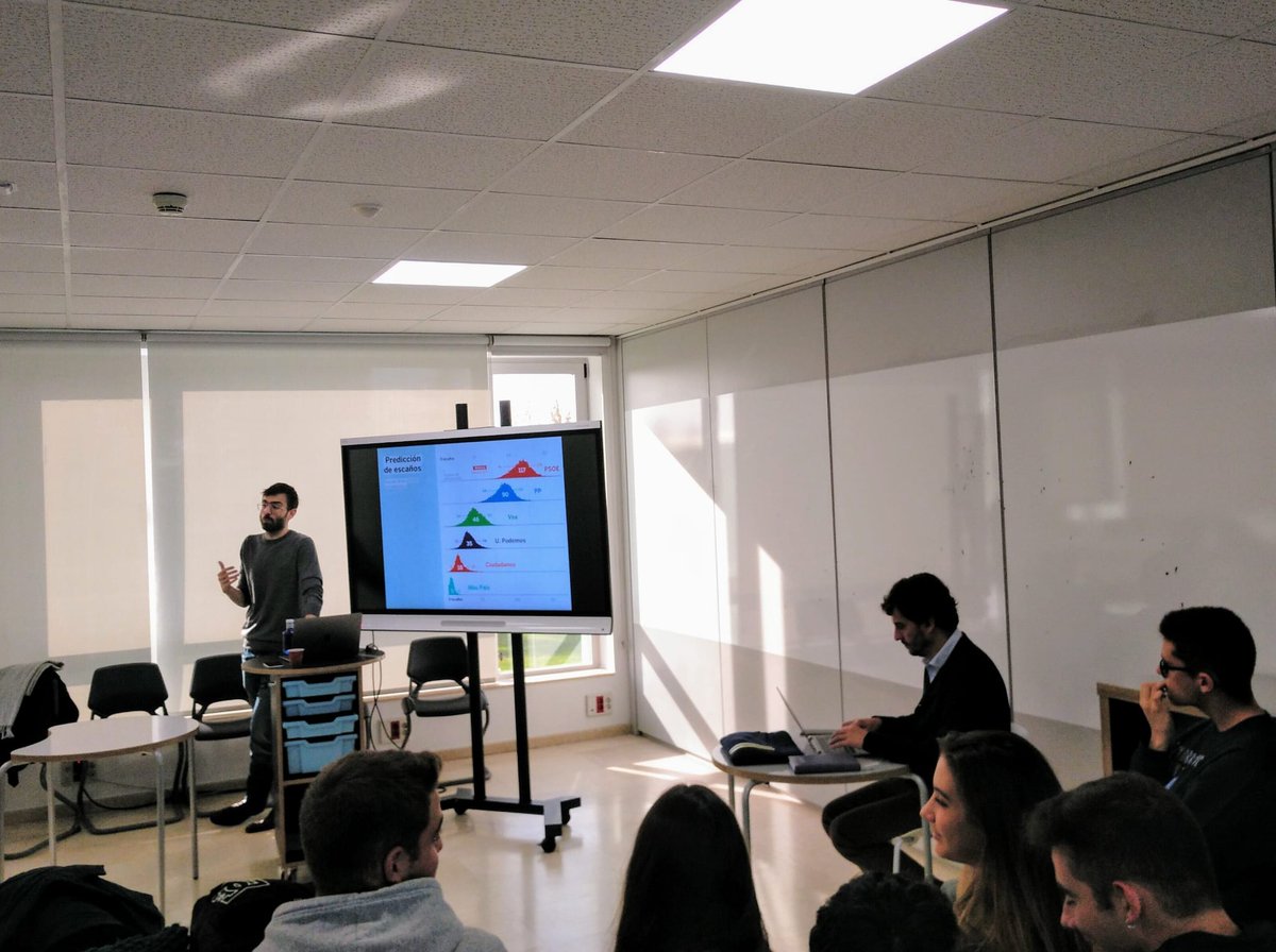 Hoy hemos tenido el honor de escuchar a <a href="/kikollan/">Kiko Llaneras</a> periodista y analista de datos en <a href="/el_pais/">EL PAÍS</a> 

Nos ha hablado sobre cómo analizar, estudiar y comunicar datos electorales. 

¡Muchas gracias <a href="/kikollan/">Kiko Llaneras</a> quedamos enganchados y con ganas de más!

#datajournalism #SomosUCJC