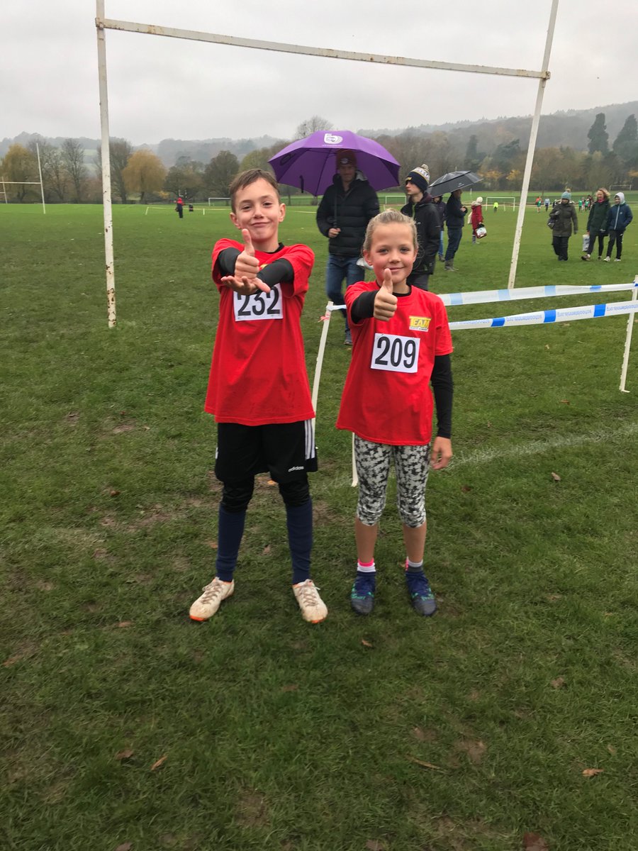 uphillvillage's tweet photo. Well done to Jess and Ethan who braved the rain to represent North Somerset in the next stage of the cross country event at Ashton Court. They were up against some of the fastest runners in the South of England and they did fabulously- surprising themselves #runnersofthefuture https://t.co/P5vpFNMcNm