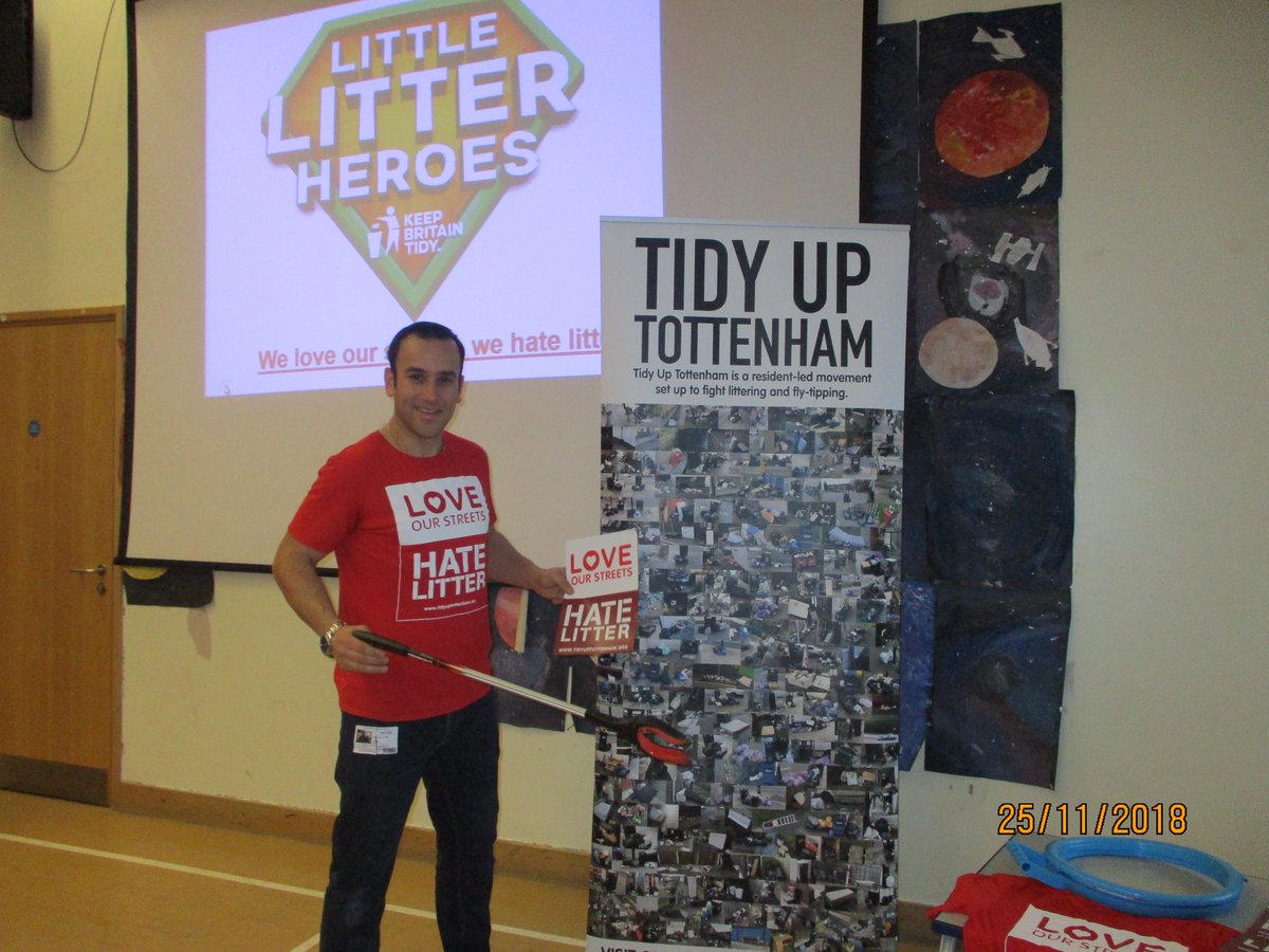 TidyUpTottenham's tweet photo. Another successful #litter pick /#school #outreach, this time w. @CrowlandPrimary. Thx teachers, Friends of Crowland, @Cleanup_UK &amp; @VeoliaUK for helping coordinate. Humbling enthusiasm 4 saving their planet! Passion, pride &amp; picking! Litter heroes the lot of ya! #tidyuptottenham https://t.co/okzbiiXDJs