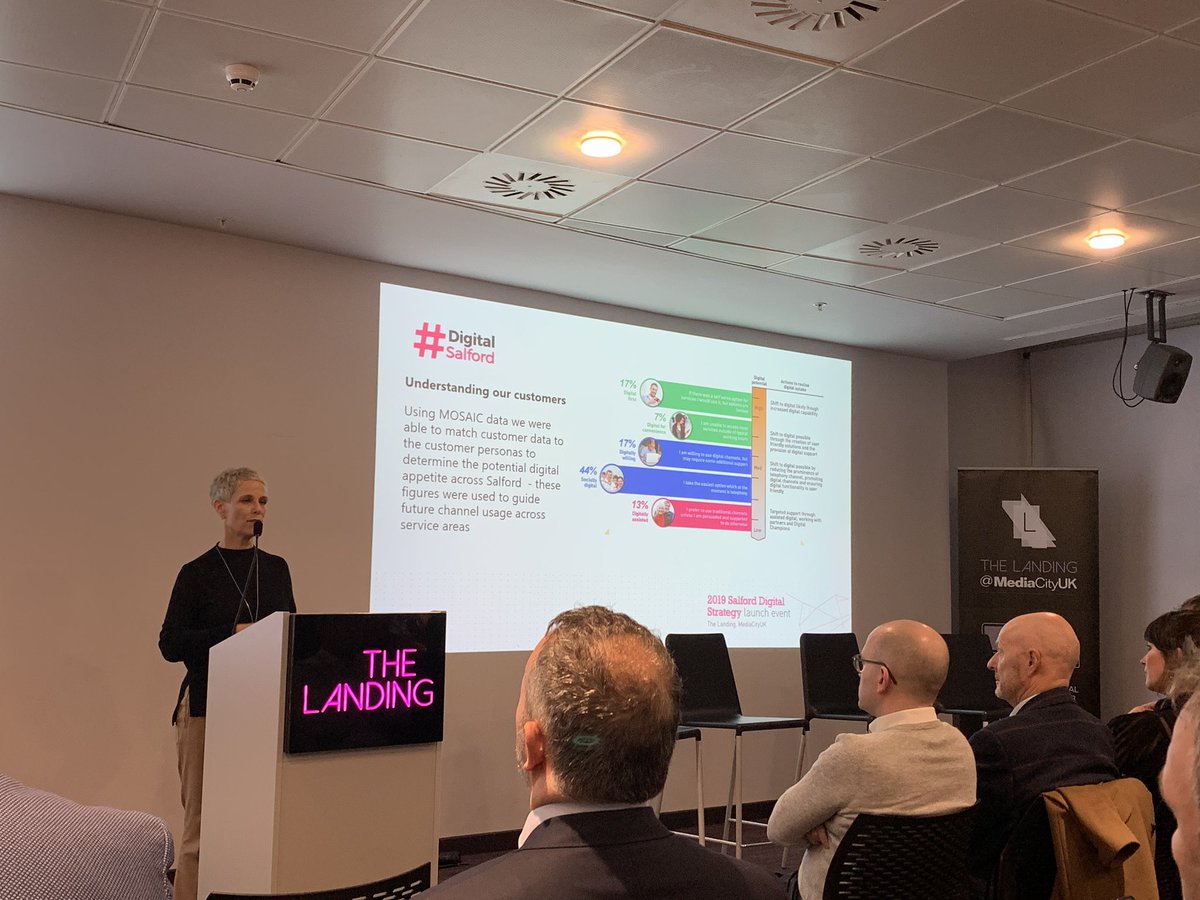 MediaCityUK's tweet photo. “There is a very strong correlation between digital inclusion and social inclusion” 
Debbie Brown - Strategic Director of Service Reform @SalfordCouncil discussing the life changing impact digital inclusion can have on Salford residents  #DigitalSalford https://t.co/X0IjEl9aAs
