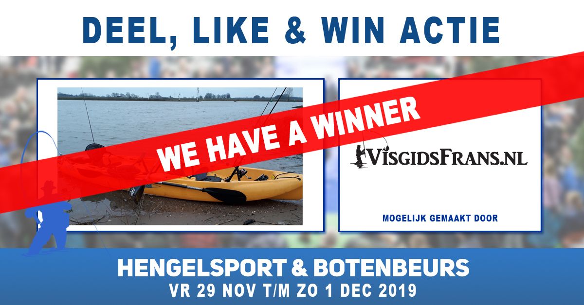 WE HAVE A WINNER 🎊🎉! Check op buff.ly/2OVc05B of jij de gelukkige winnaar bent van één dag vissen onder begeleiding van Visgids Frans vanuit een Hobie kayak. Heb jij al tickets geboekt? Bestel alleen vandaag nog voor €10,50 i.p.v. €15,- via buff.ly/34jooT9