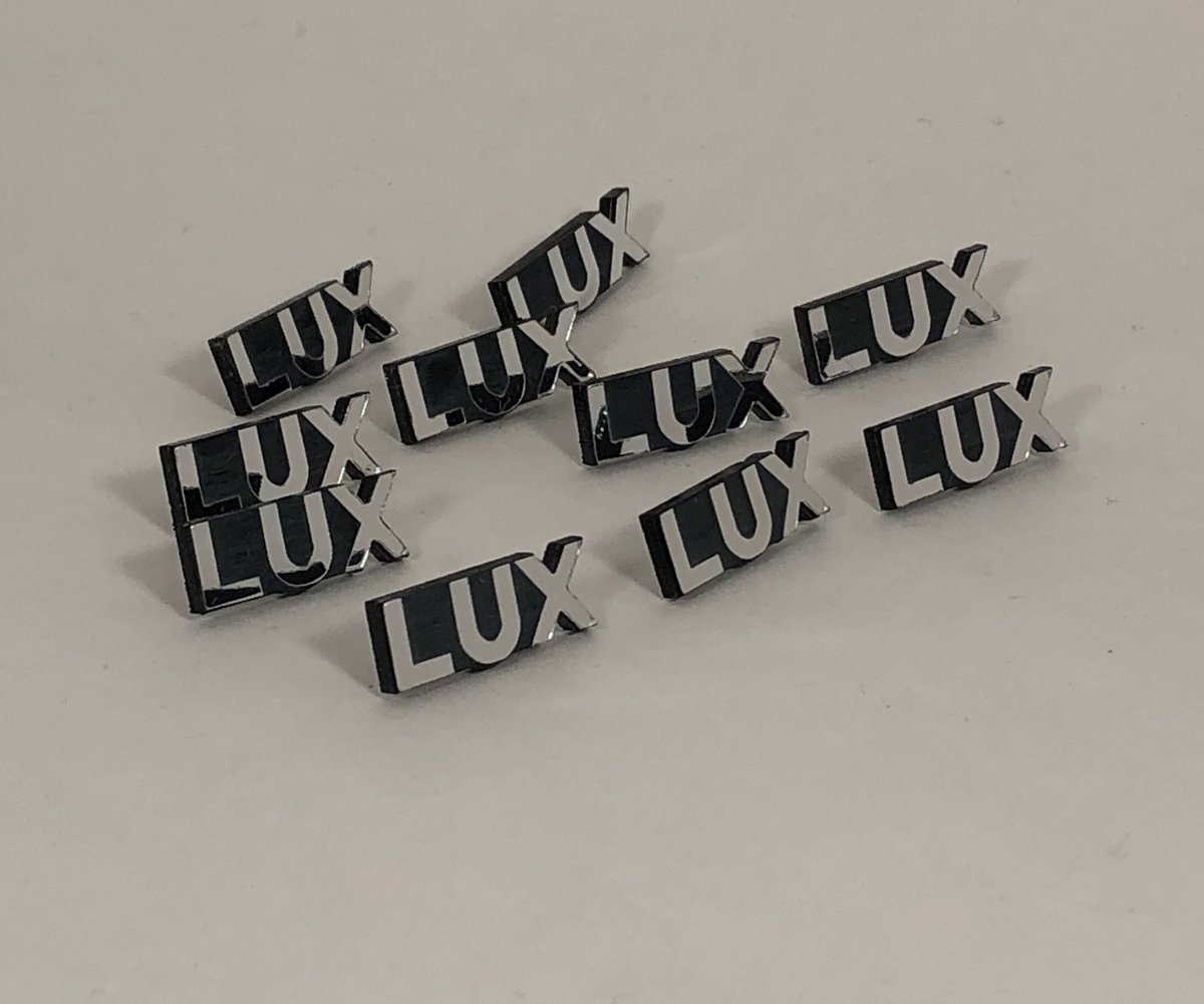 FireLightLaser's tweet image. Custom-made lapel pins for our friends @Limo_Lux - Your business could be next!   sales@FireLightlaser.com