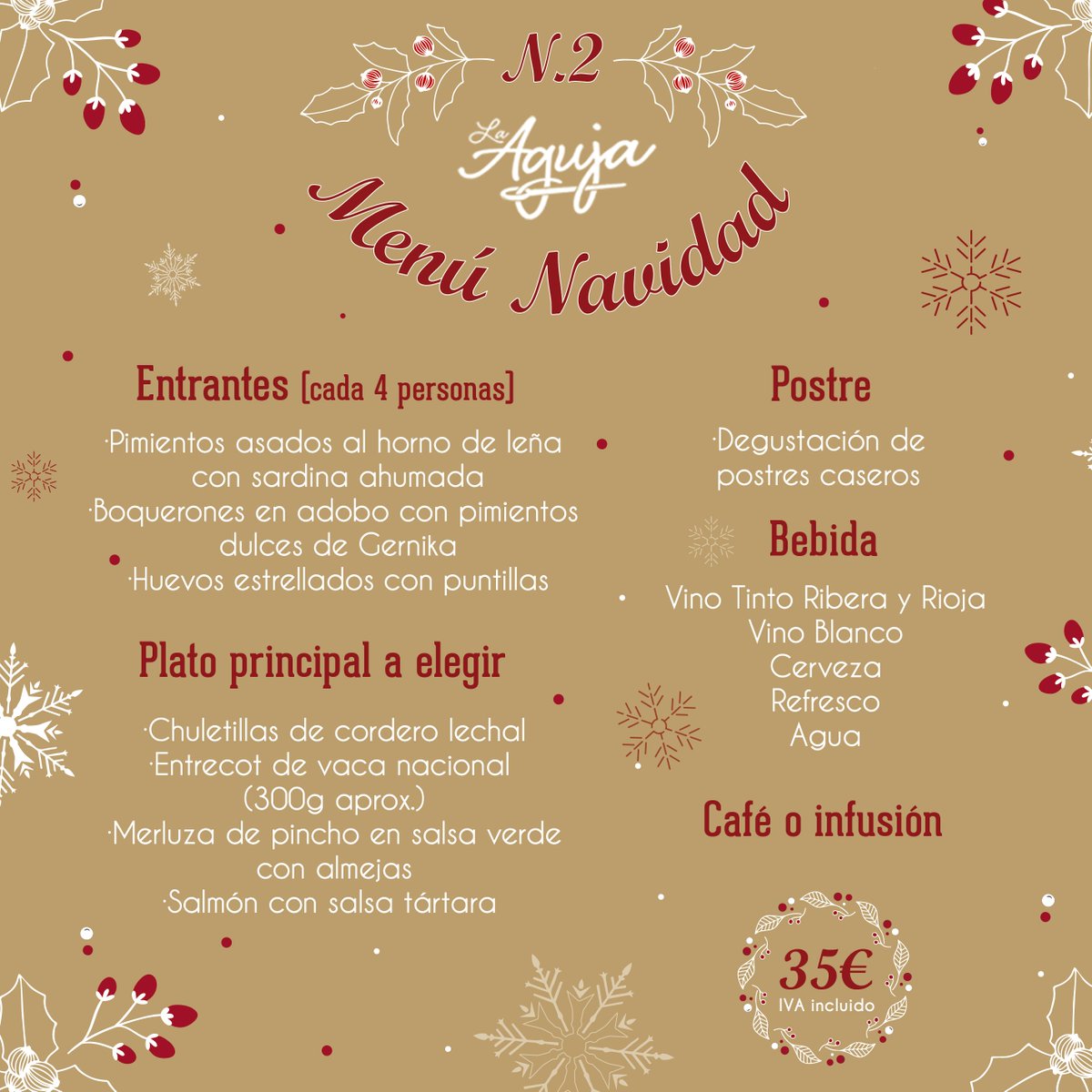 ¡Deja de buscar el #Restaurante perfecto para tu comida de amigos de esta navidades!  Tenemos el menú que estás buscando. ¡Solo tendréis que encargaros de traer la pandereta!😁
#LasTablas #NortedeMadrid

👉bit.ly/LaAgujaRest