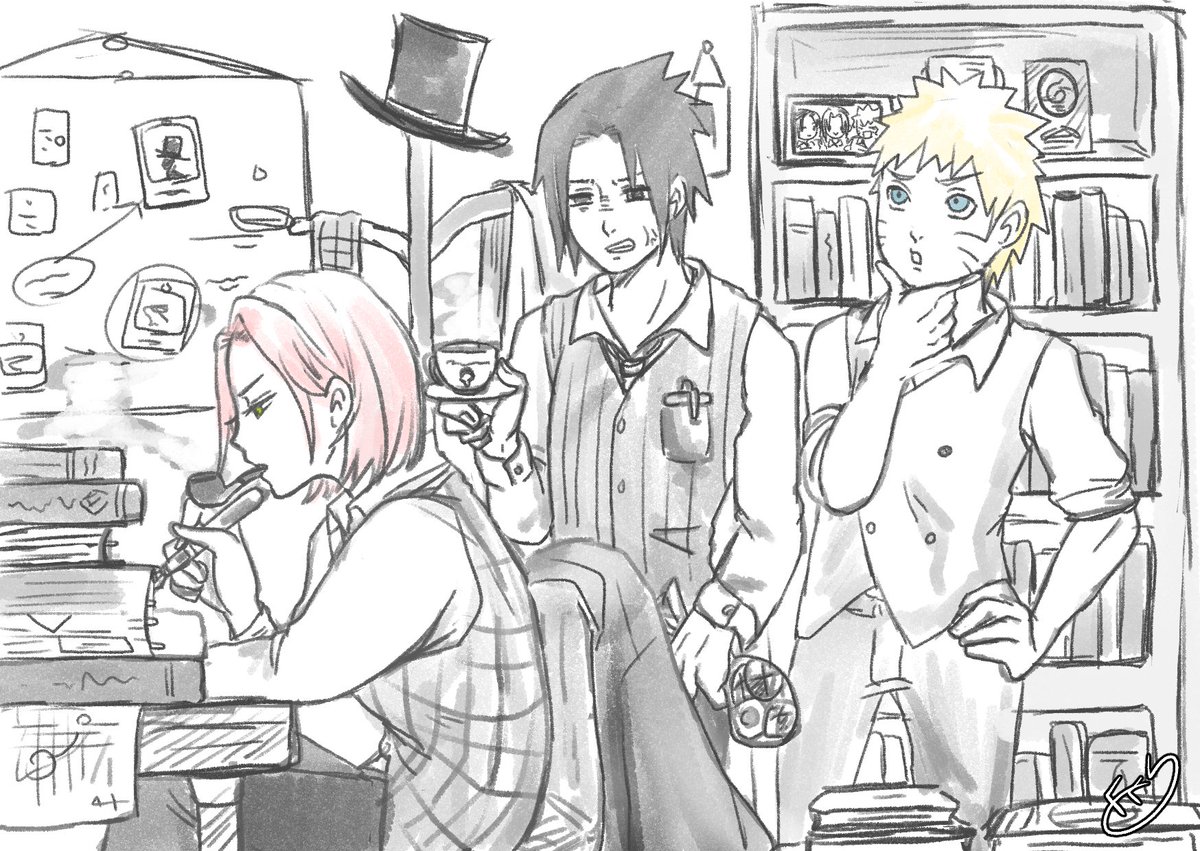 錨草さんの呟きに耐えられず描いてしまった。。。
名探偵サクラ…気になった事があると食事もせずに籠る?と勘がいい?、オカン? 