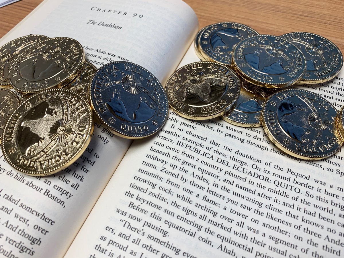 Gifts for the Moby-Dicklover in your life:
– A beautiful, gold-plated replica of the Moby-Dick Doubloon whysoever.com/products/the-m…
– The Moby-Dick party game that started it all whysoever.com/collections/al…
– A “Herman Melville ♥︎ Dick” T-shirt whysoever.com/collections/mo…