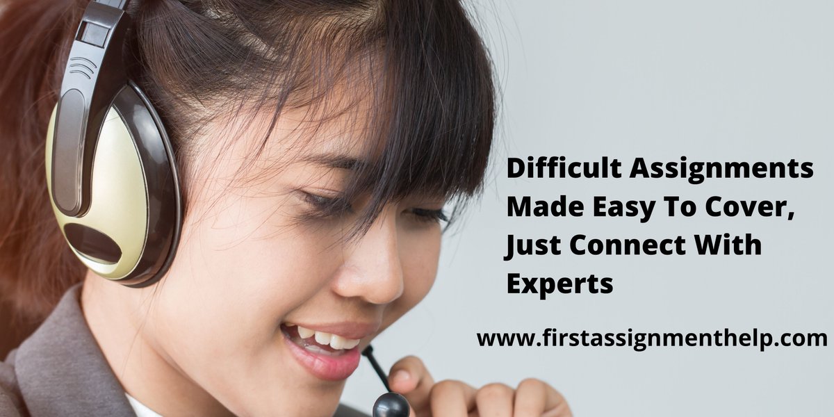 FirstAssignment's tweet image. Difficult Assignments Made Easy To Cover, Just Connect With Experts
Read more- bit.ly/2KQj5TJ
#AssignmentHelp #assignmenthelpsydney #myassignmnethelp #assignmenthelpaustralia