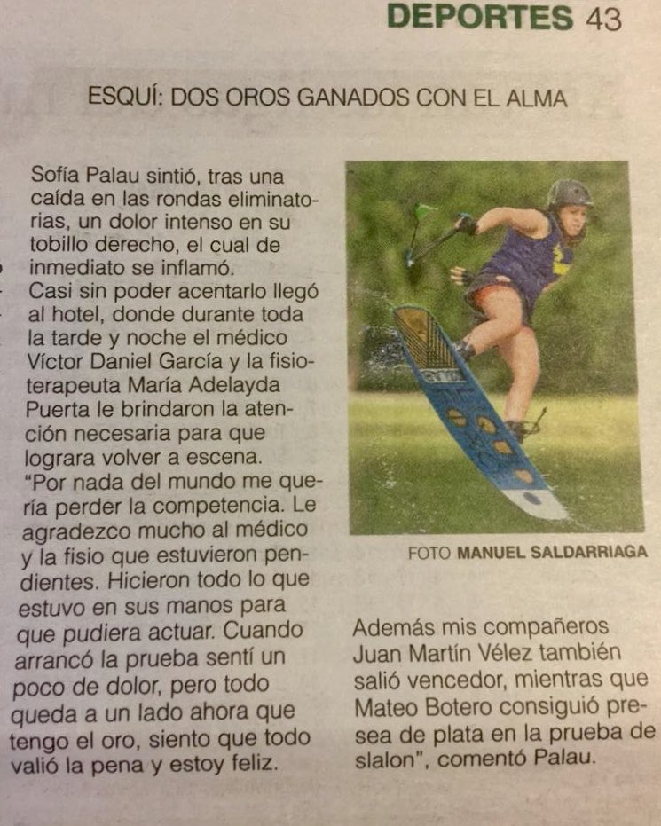 felipepalau's tweet image. Congratulaciones @sofipalauwake: medalla de oro ganada con el alma en los #JuegosNacionales2019.
Excelente desempeño de delegación antioqueña de esquí náutico y #Wakeboard en estos #JuegosDelBicentenario.
#Antioquia adelante en medallería.
@IndeportesAnt 
 elcolombiano.com/deportes/otros…