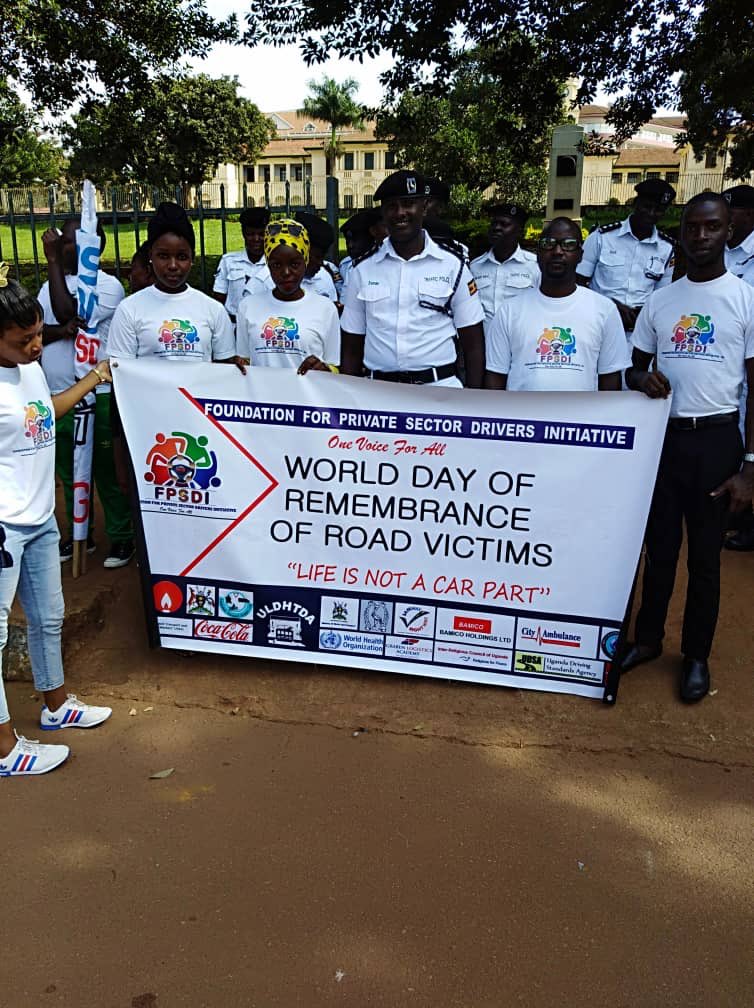 Foundation4Pri1's tweet photo. Taking a flash back on the #WDoR2019, this was a call for action to all road users, #safety on the road is for everyone. @Foundation4Pri1 we aim at professionalizing drivers & improving safety on the road.
#LifeIsNotAcarPart
@KampalaTraffic @TASOUganda @swrwug https://t.co/tJgVuUD6VW