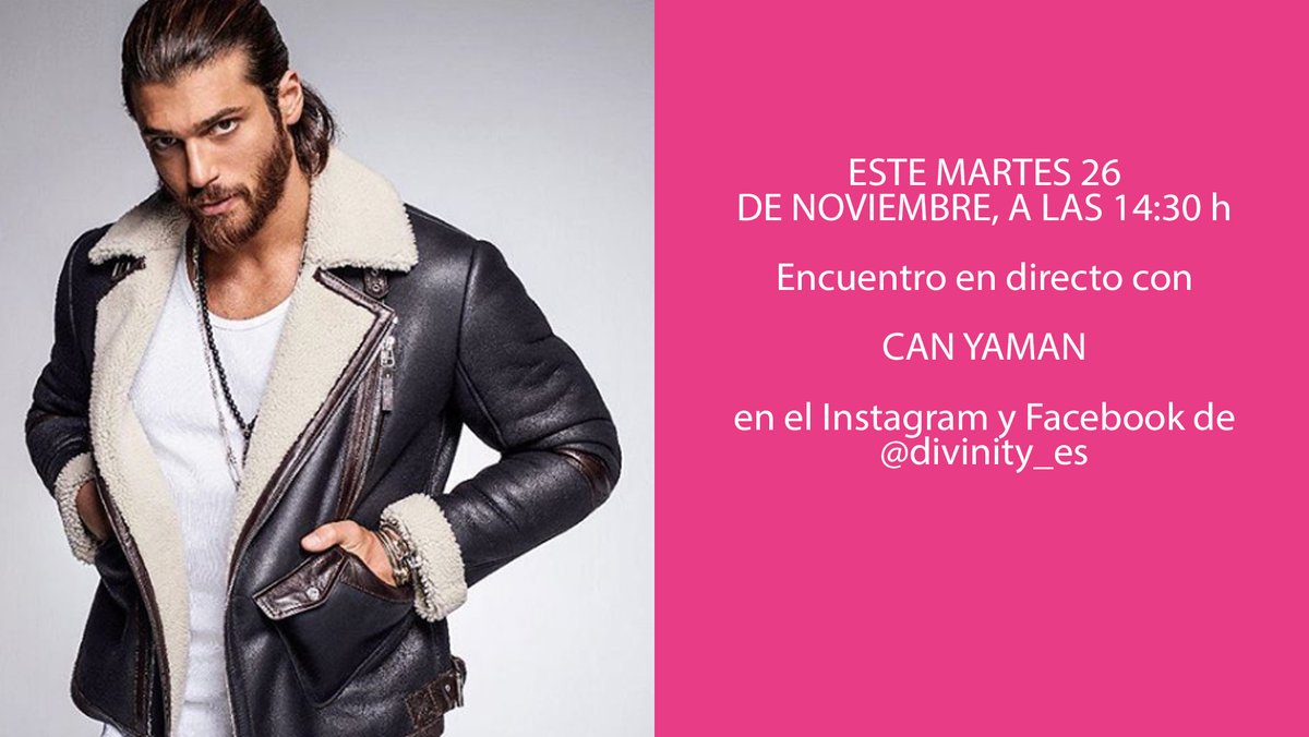 divinity_es's tweet photo. ¡NOTICIÓN! 😍👏
Lo estabas deseando y lo hemos conseguido: Can Yaman (@canyaman1989) estará en directo respondiendo a las preguntas de sus fans este martes 26 de noviembre a partir de las 14:30 horas
Toda la info 👇 https://t.co/FCOG8LprAe https://t.co/eO2vXx7RfQ