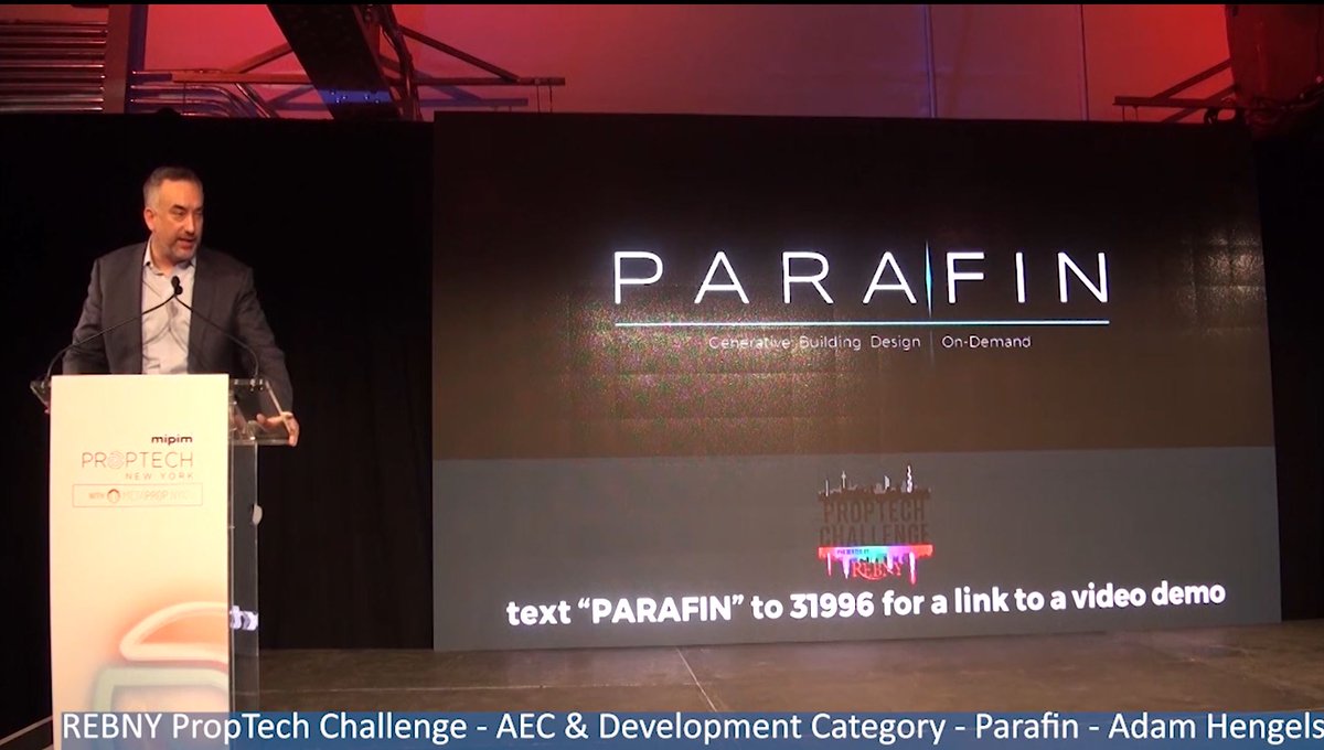 <a href="/Parafin3d/">Parafin</a> presentation at REBNY #PropTech Challenge finals #AEC &amp; #Development category at @MIPIMPropTech   youtube.com/watch?v=Qs8hs1… - #Technology #RealEstate #architecture #engineering #construction  <a href="/NYCRETechWeek/">NYCRealEstateTechWeek</a> <a href="/MetaPropNYC/">MetaProp</a> <a href="/SilvProp/">Silverstein Properties</a> <a href="/AECOMTishman/">AECOM Tishman</a> <a href="/thingssandy/">Sandy Jacolow</a> <a href="/RJSBaxter/">Ryan J. S. Baxter</a>