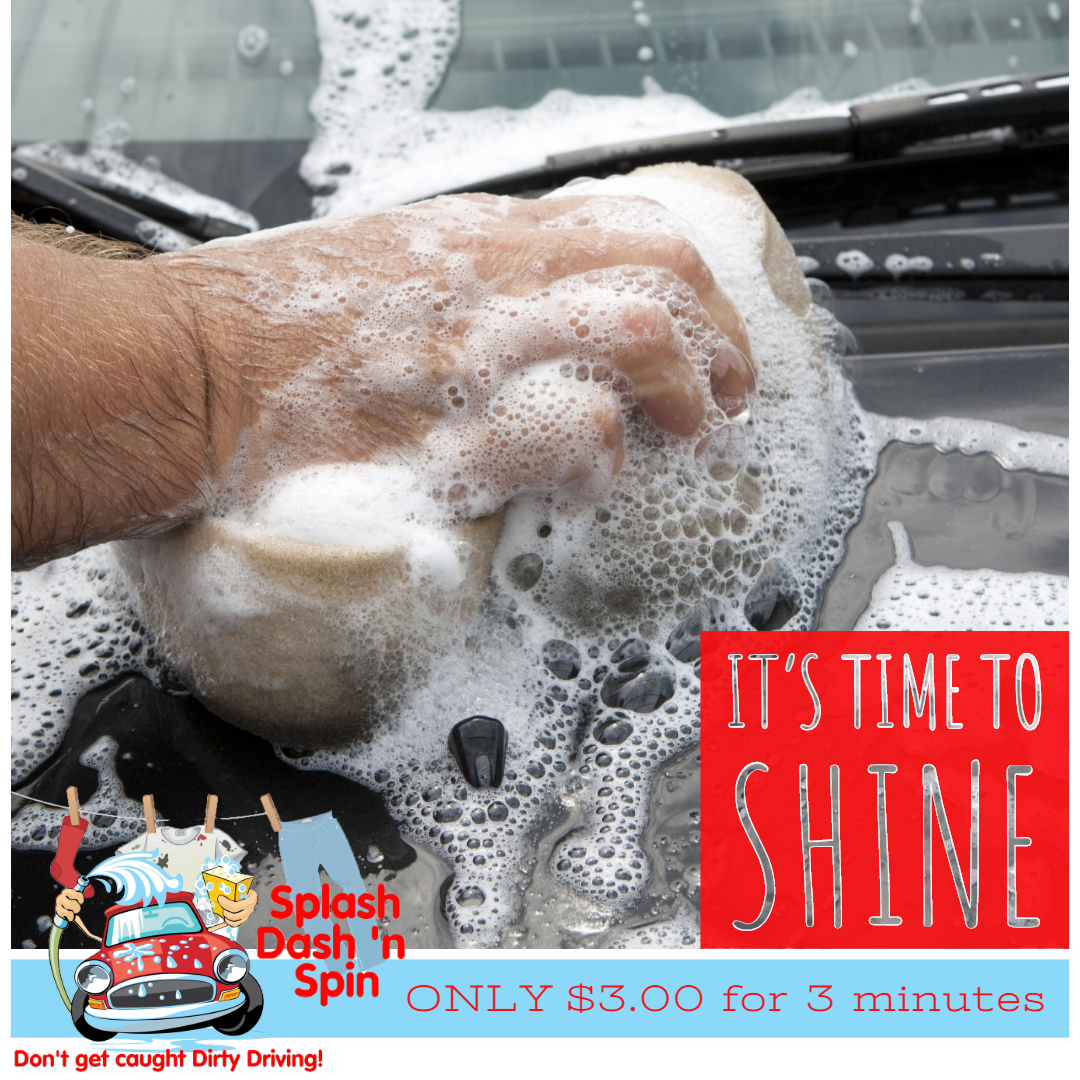 DashnSpin's tweet photo. It's time to shine, only $3 for 3 minutes at our coin-operated car wash.

#orangevillelaundromat
#orangevillelaundry
#orangevillecarwash https://t.co/RHr6BXpAyw