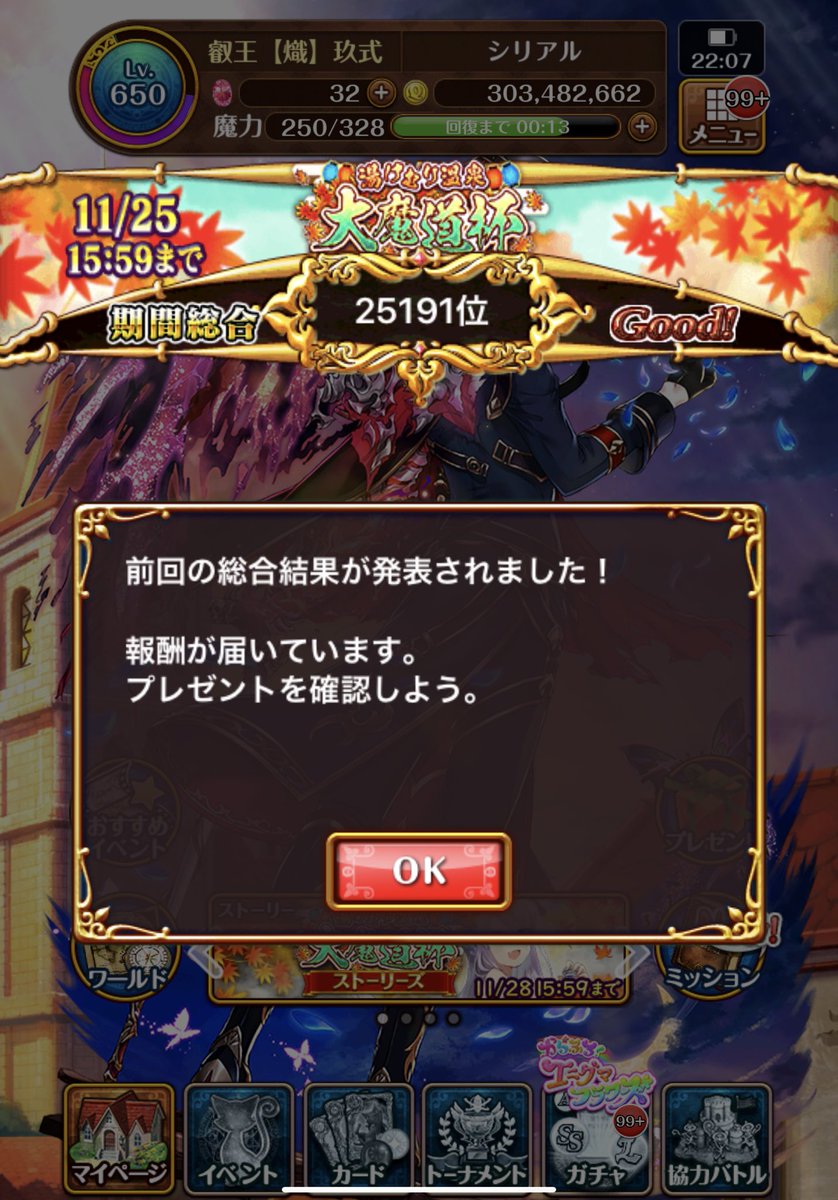 ギリギリ総合落としました(´Д｀)
あと1周分位では...