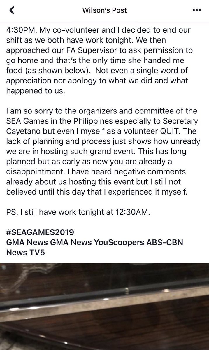1moreangie's tweet photo. Personal experience of a volunteer.
#SEAGames2019 https://t.co/OTxwv9iHSR