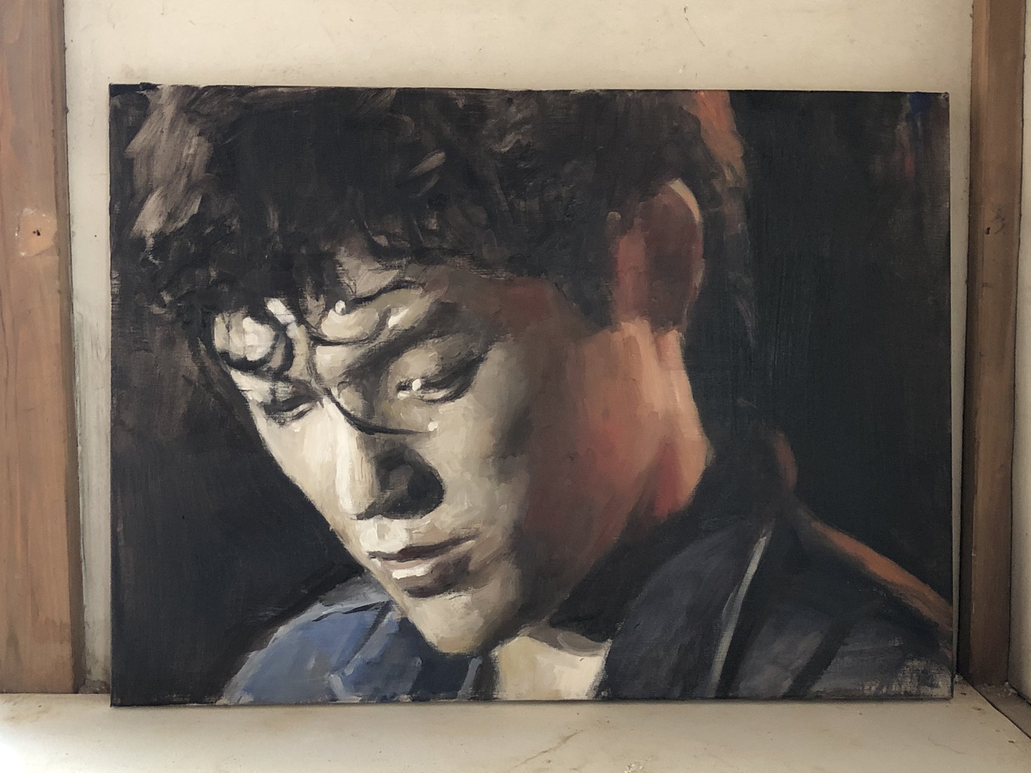 尾崎豊 油絵 尾崎豊 油絵 - メルカリ