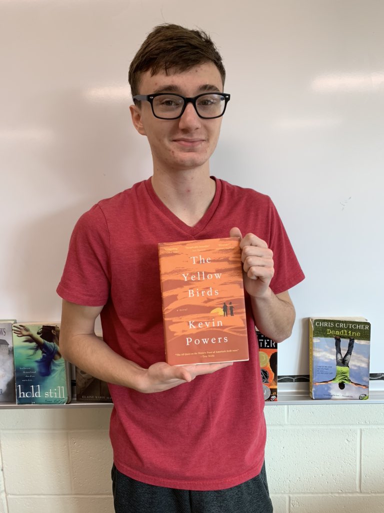 “This book would be good for the unit on family. It’s about a soldier and his bond with another soldier, whose mother asked him to protect her son in war; he feels he failed her. It shows family in multiple ways, including how war affects family.” -JP, gr 12 #WhatWatertownReads