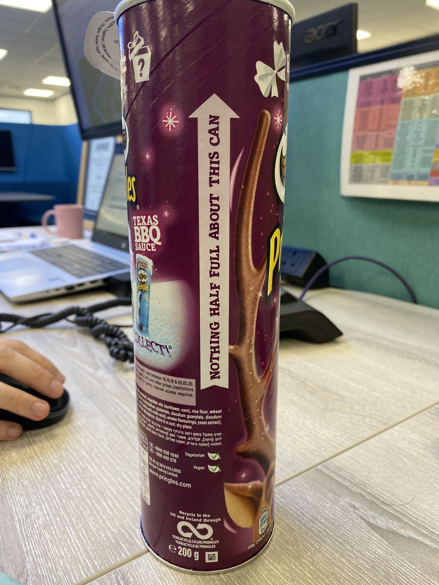 rachaelwells20's tweet photo. The irony of this statement being on @Pringles_UK tube but yet theyβre only 2/3 full when I opened them... #WhereDidTheyAllGo https://t.co/vUgEDkRj1r