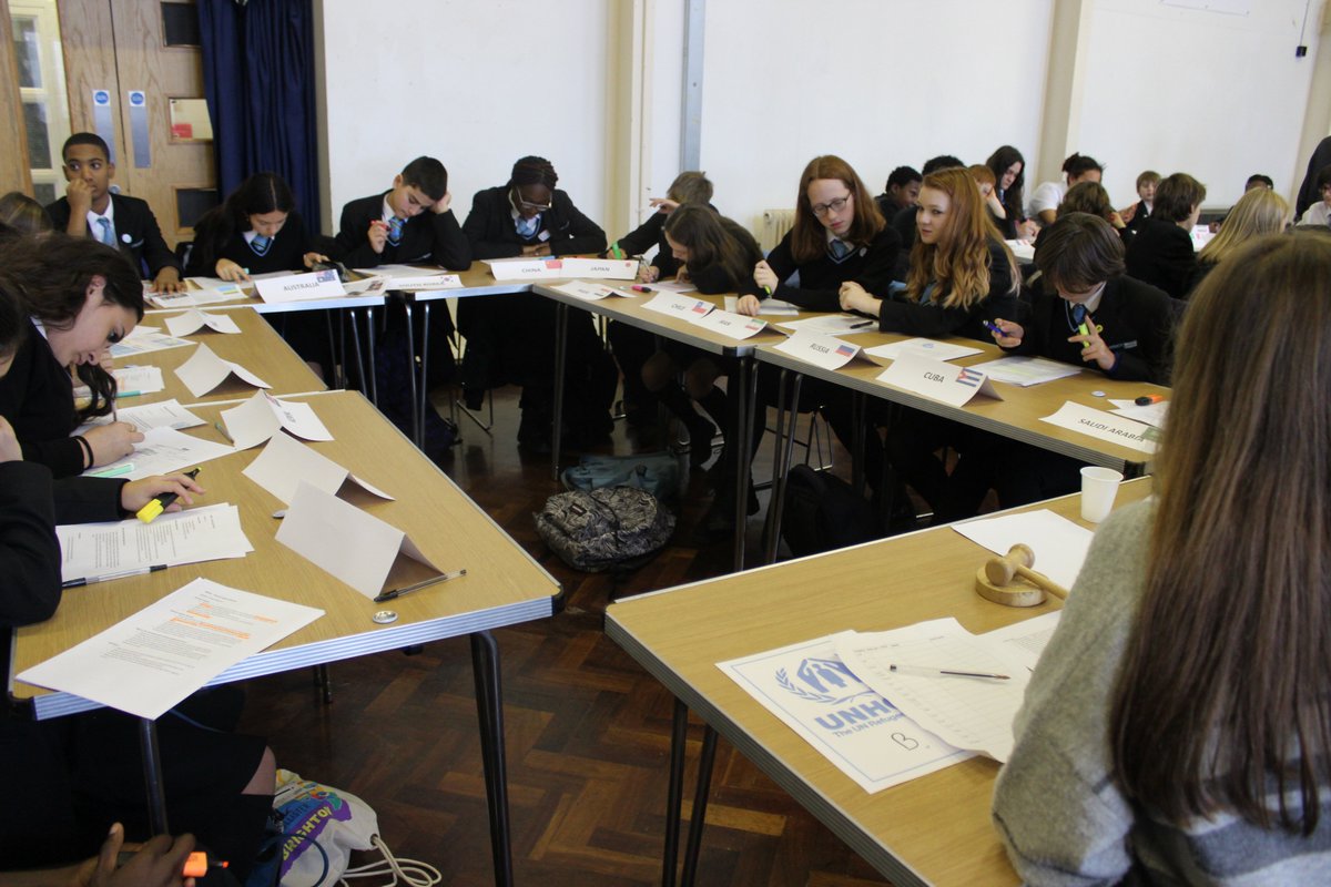 highgatewood's tweet photo. Our students have began their Model UN Training Conference in support of The UN International Day for the Elimination of Violence Towards Women. We look forward to seeing you at our @ChaiDay2 from 4:30pm. #GenerationEquality #orangetheworld #SpreadTheWord @TheCircleNGO @UN_Women https://t.co/fObLGjrIgo
