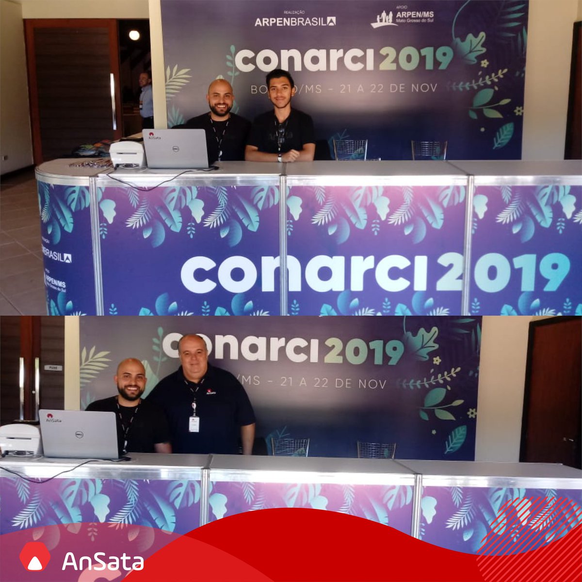 ansatainfo's tweet photo. A AnSata esteve presente no CONARCI 2019 sendo apoio operacional do evento e também apresentando as novas soluções para as Serventias. O Congresso Nacional do Registro Civil 2019, aconteceu nos dias 21 e 22 de novembro em Bonito/MS.
#AnSata #CONARCI2019 #serventiasextrajudiciais https://t.co/VxCw4SaN17