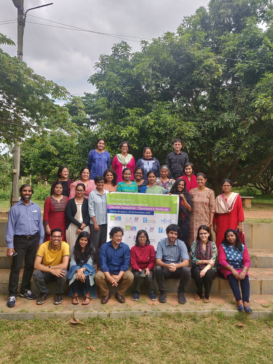 A fantastic first day at the 'Workshop on Cutting Edge Research on Health Inequities: Research & Methods'. Brilliant faculty and lively discussions!

#HealthInequity 

@GeorgeInstIN @HealthEquityInd @azimpremjiuniv