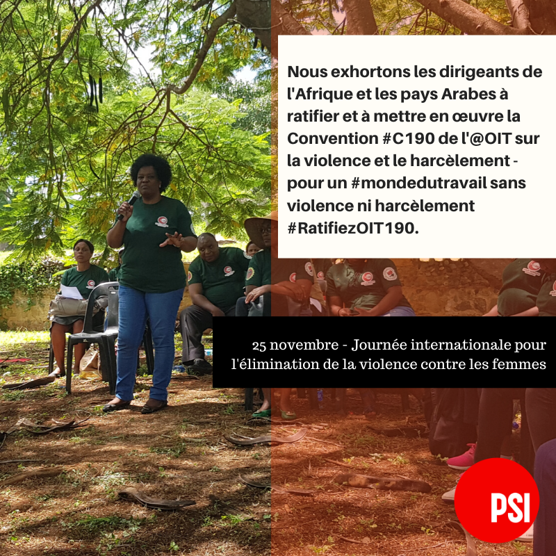 Public Services International @psiglobalunion.bsky (@psiglobalunion) on Twitter photo Nous exhortons les dirigeants #Africains et du #MENA à ratifier et à mettre en œuvre la Convention #C190 de l'@OIT
sur la violence et le harcèlement - pour un #mondedutravail sans violence ni harcèlement #RatifiezOIT190.
@GovernmentSn <a href="/PMTunisie/">Présidence du Gouv</a> <a href="/AlgeriaTimes/">Algeria Algerie</a> @MFFG_SN Nous exhortons les dirigeants #Africains et du #MENA à ratifier et à mettre en œuvre la Convention #C190 de l'@OIT
sur la violence et le harcèlement - pour un #mondedutravail sans violence ni harcèlement #RatifiezOIT190.
@GovernmentSn <a href="/PMTunisie/">Présidence du Gouv</a> <a href="/AlgeriaTimes/">Algeria Algerie</a> @MFFG_SN
